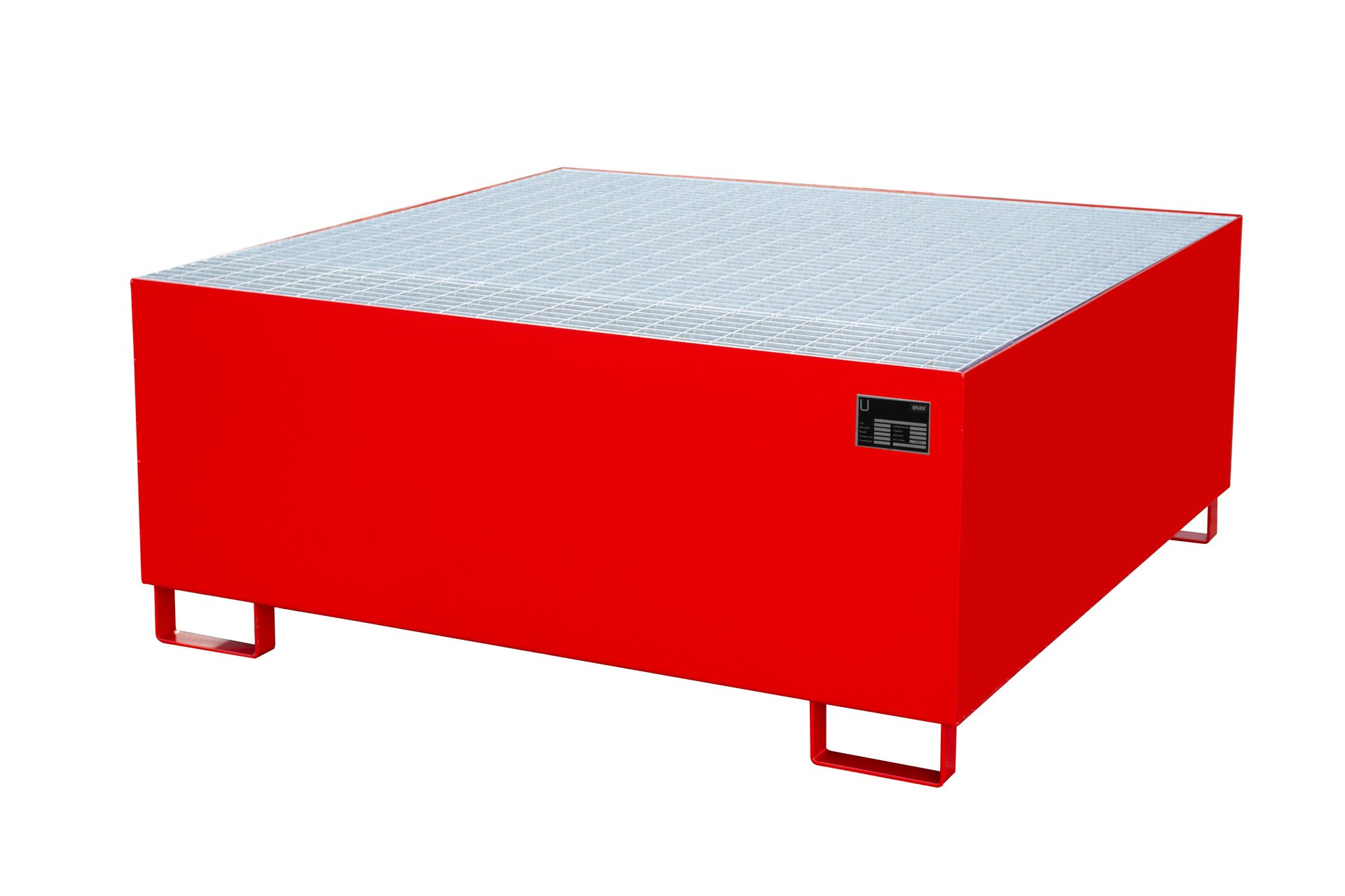 1 - Auffangwannen  Auffangwanne AW 1000, 1.000 l, lackiert, RAL 3000 Feuerrot