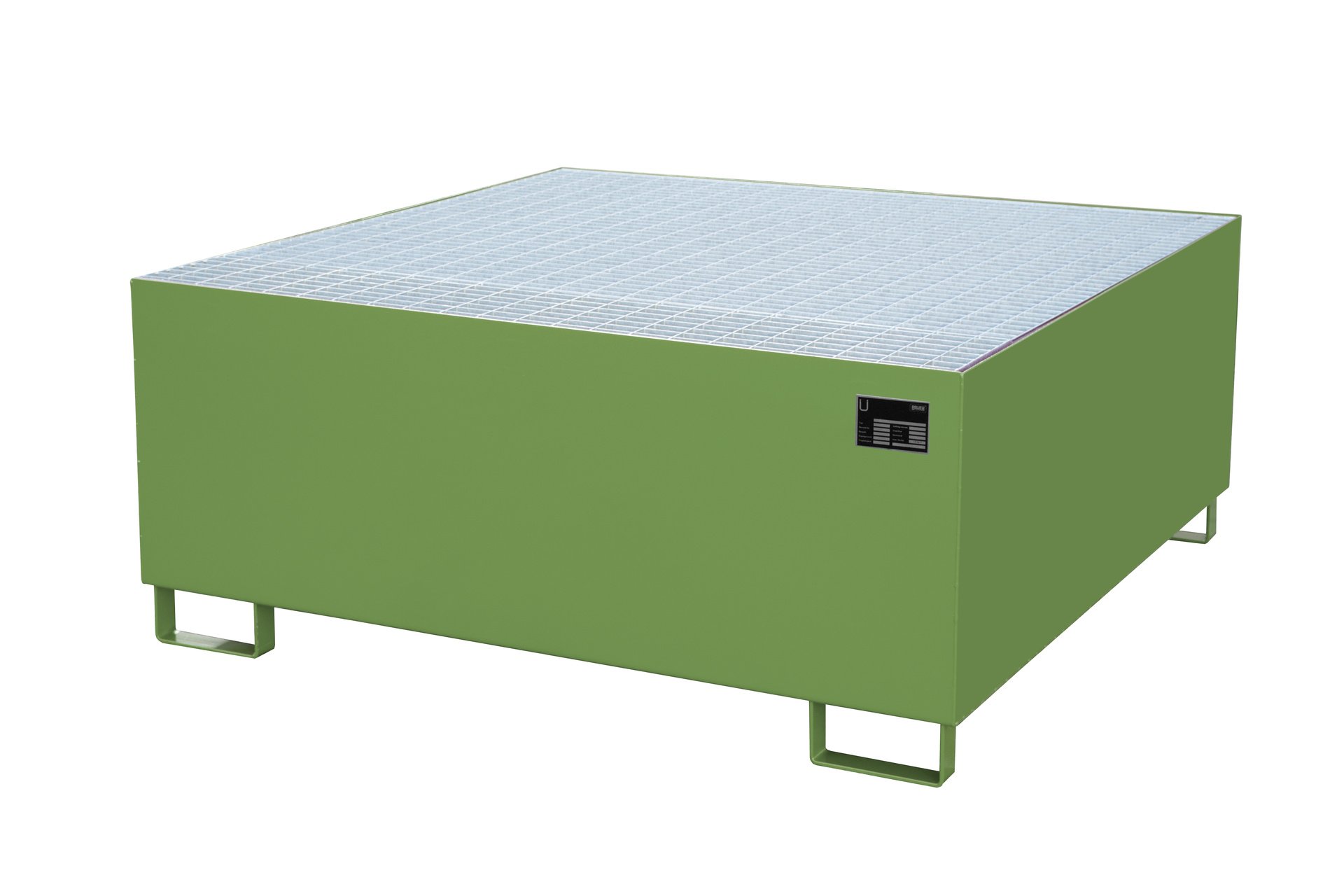 1 - Auffangwannen Auffangwanne AW 1000, 1.000 l, lackiert, RAL 6011 Resedagrün