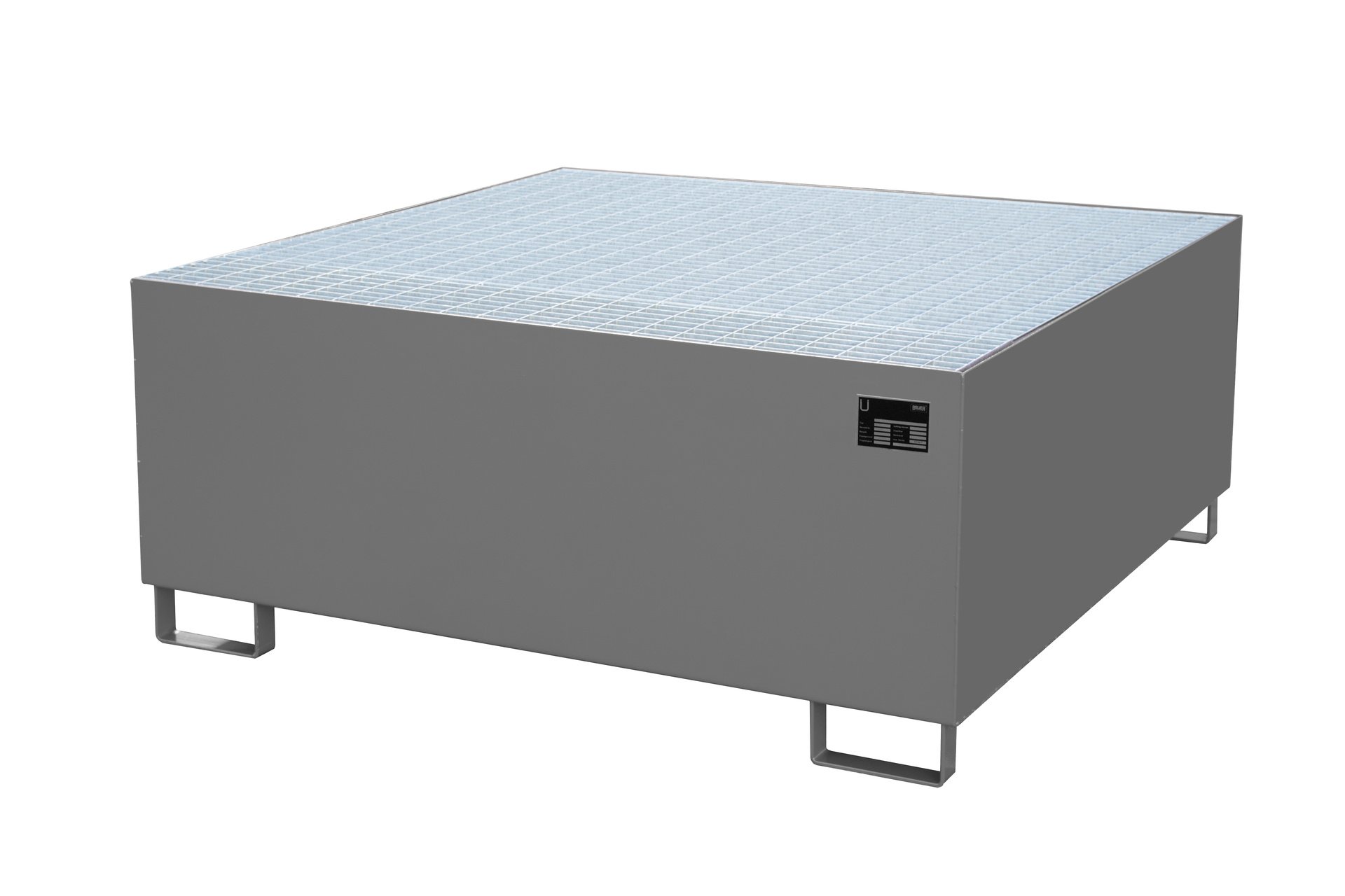 1 - Auffangwannen  Auffangwanne AW 1000, 1.000 l, lackiert, RAL 7005 Mausgrau