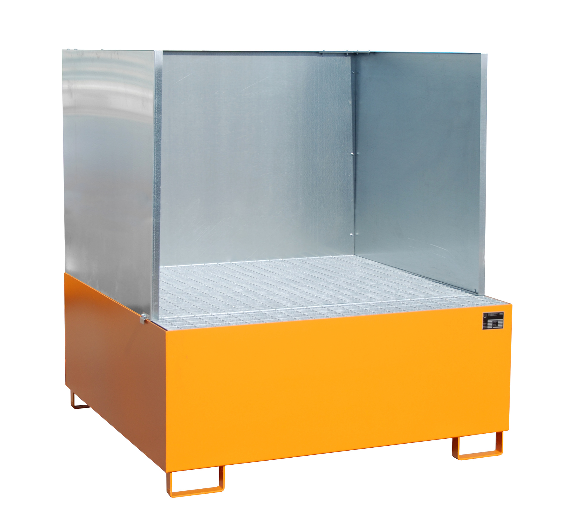 1 - Auffangwannen  Auffangwanne AW 1000/SW, 1.000 l, lackiert, RAL 2000 Gelborange