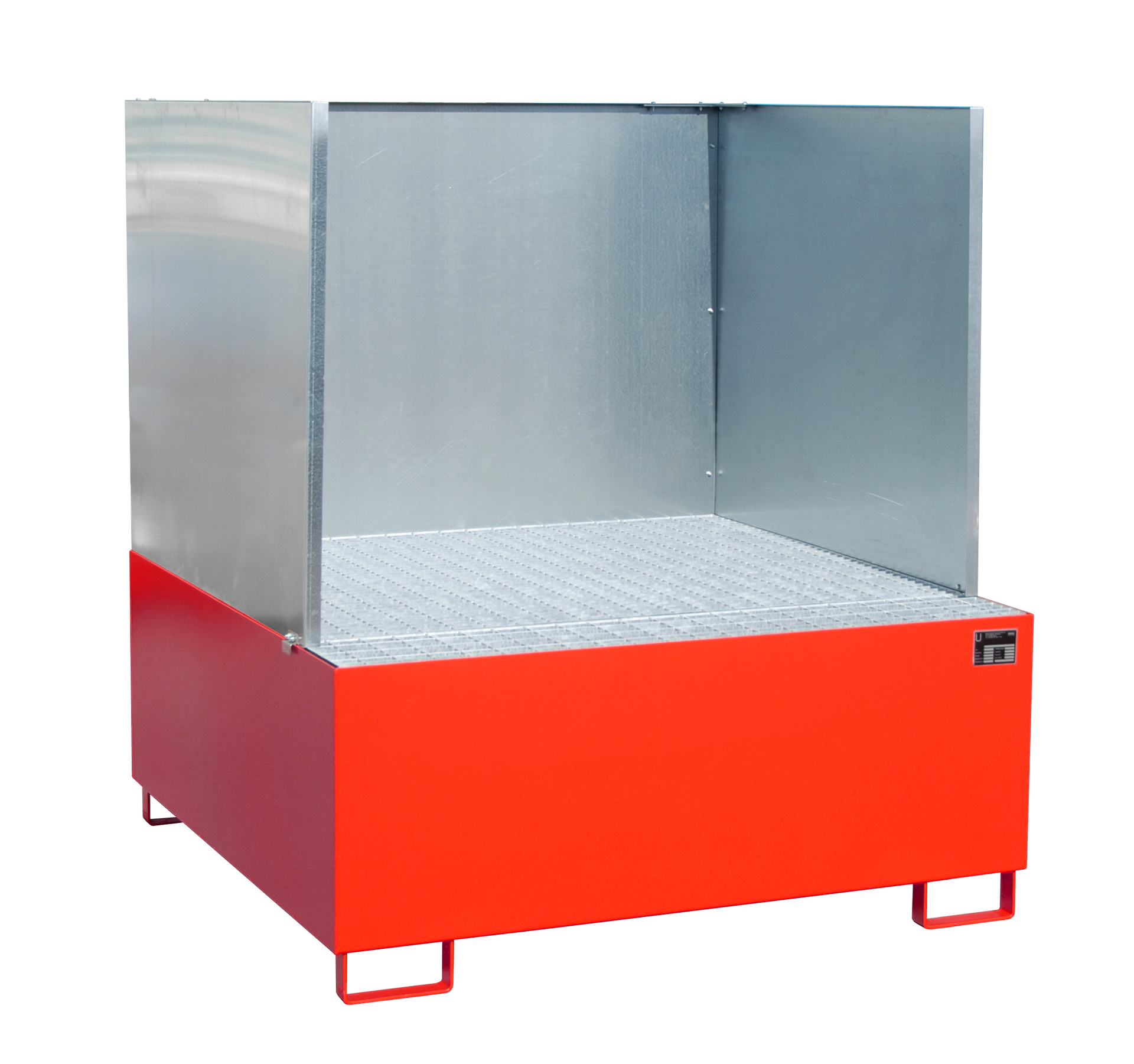 1 - Auffangwannen Auffangwanne AW 1000/SW, 1.000 l, lackiert, RAL 3000 Feuerrot
