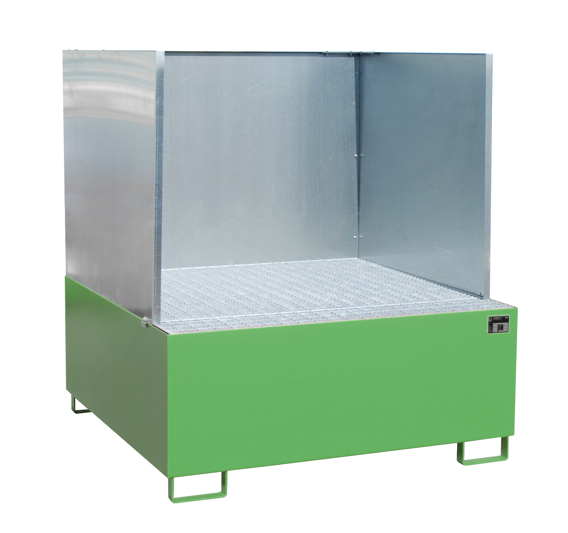 1 - Auffangwannen  Auffangwanne AW 1000/SW, 1.000 l, lackiert, RAL 6011 Resedagrün