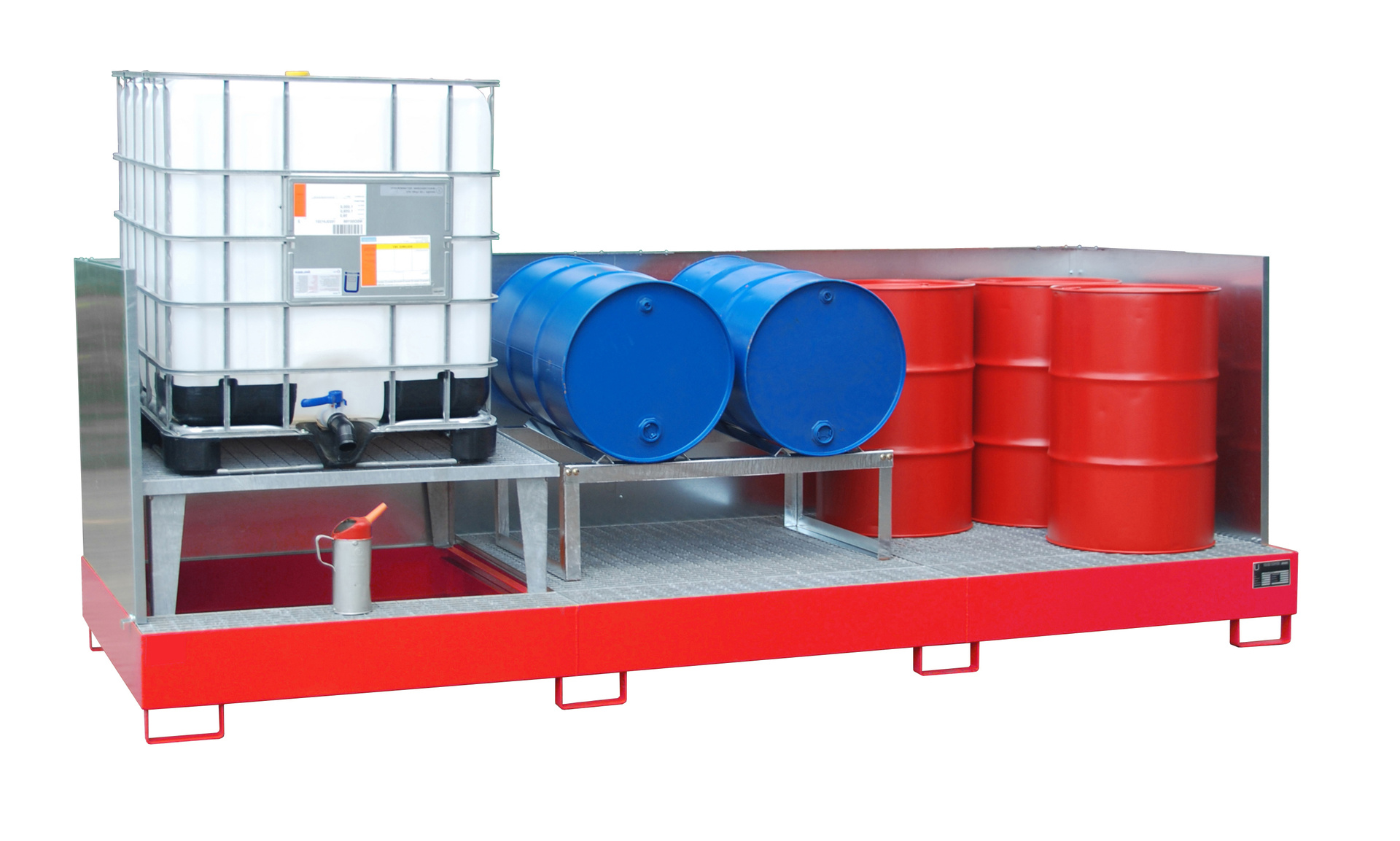 1 - Auffangwannen  Auffangwanne AWA 31/SW, 1.000 l, lackiert, RAL 3000 Feuerrot