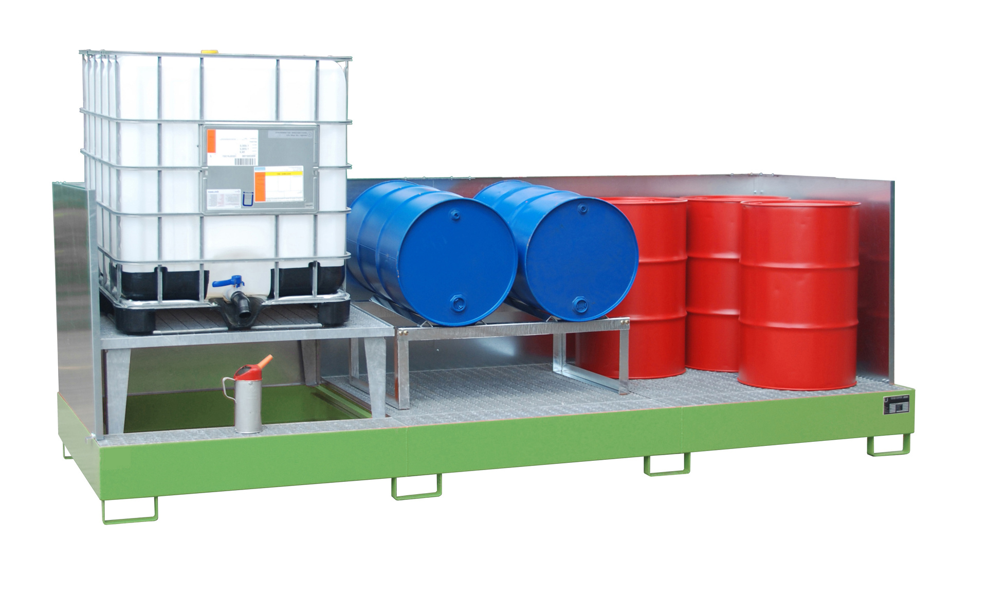 1 - Auffangwannen  Auffangwanne AWA 31/SW, 1.000 l, lackiert, RAL 6011 Resedagrün