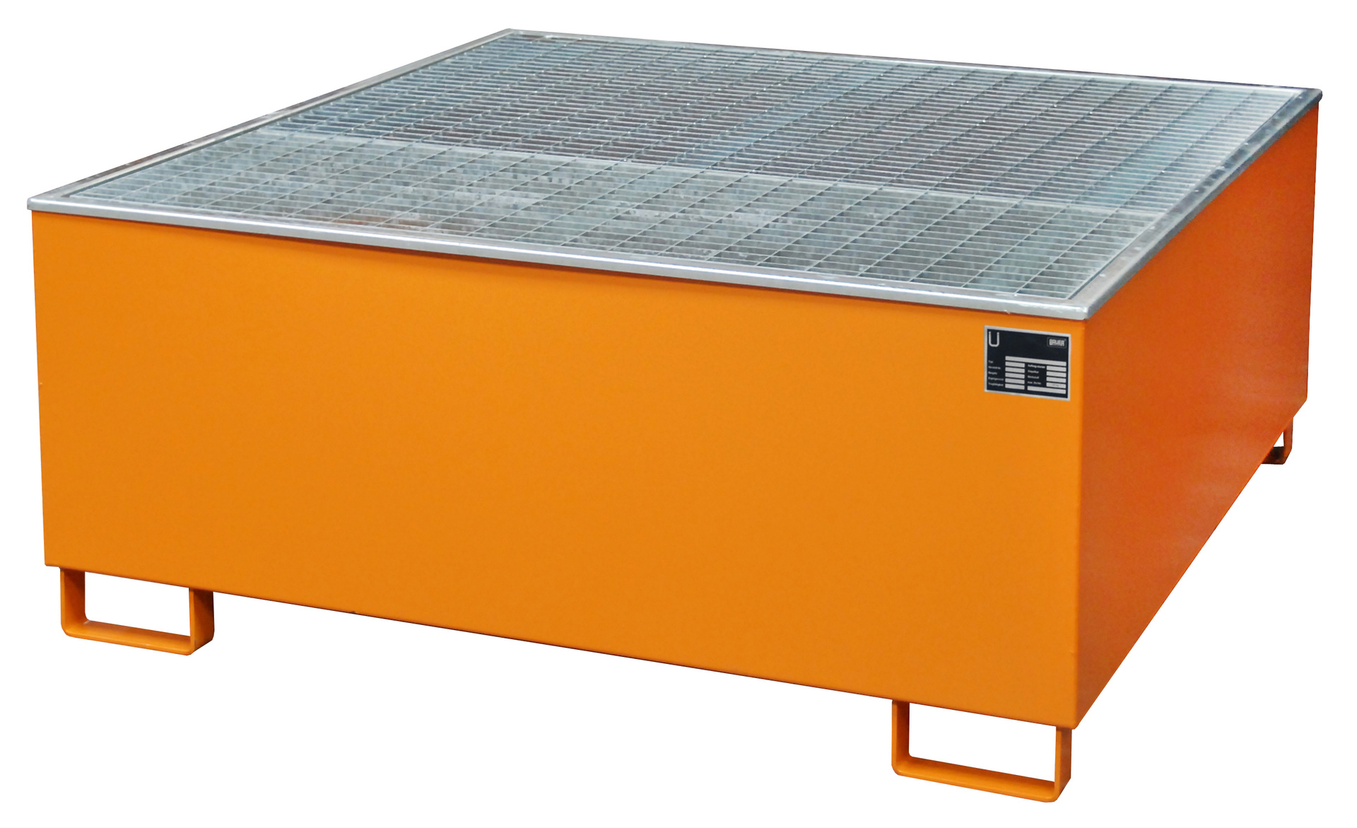 1 - Auffangwannen  Auffangwanne AW 1000/PE, 1.000 l, lackiert, RAL 2000 Gelborange