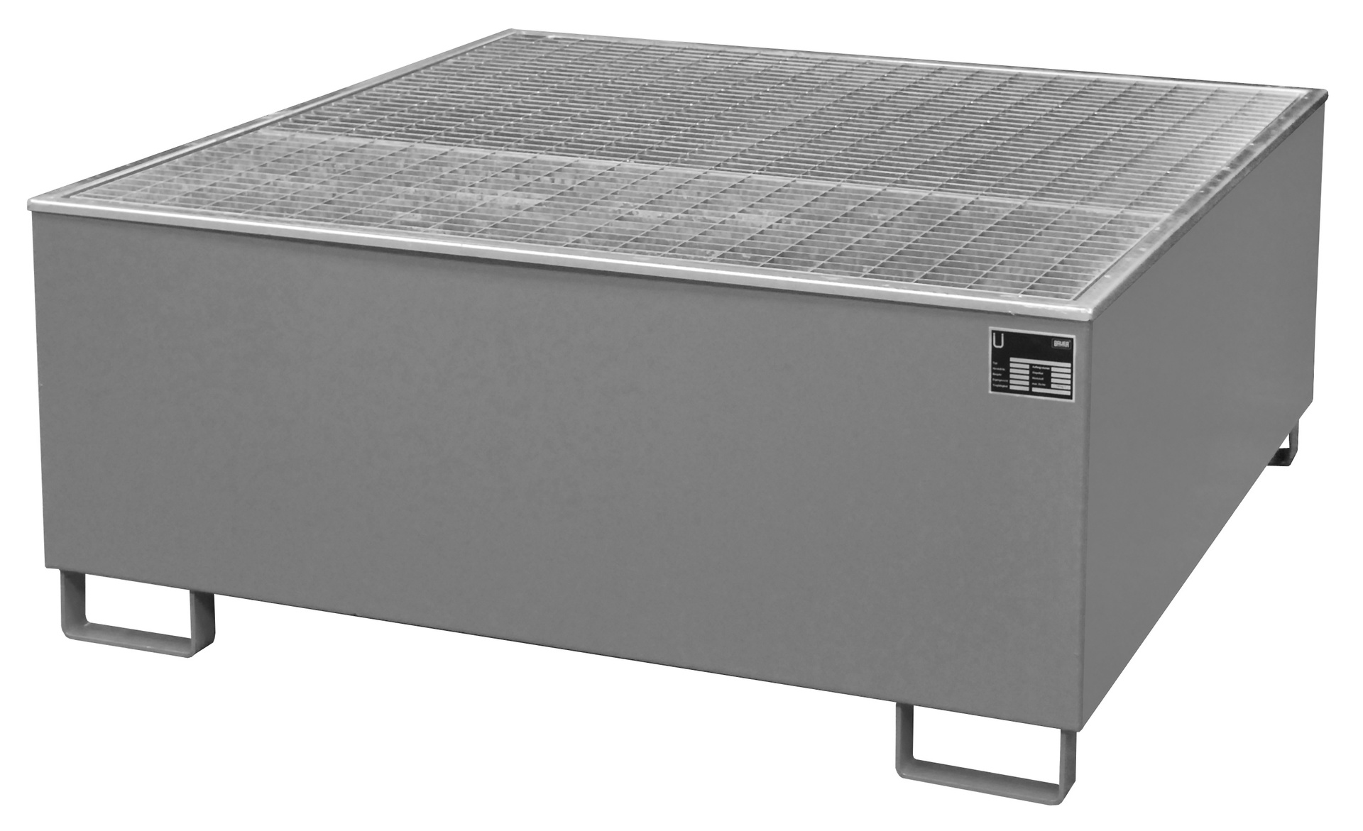 1 - Auffangwannen  Auffangwanne AW 1000/PE, 1.000 l, lackiert, RAL 7005 Mausgrau