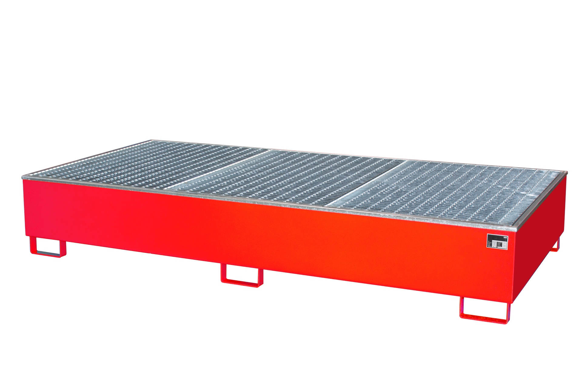 1 - Auffangwannen  Auffangwanne AW 1000-2/PE, 1.000 l, lackiert, RAL 3000 Feuerrot