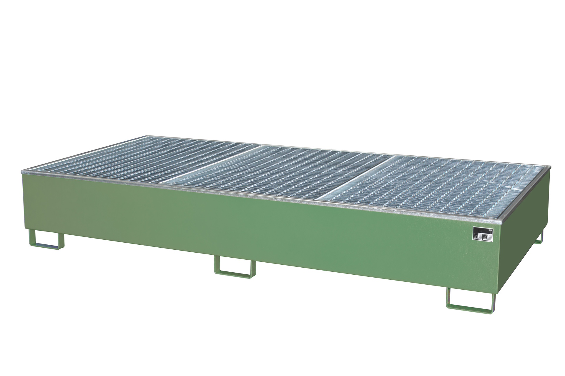 1 - Auffangwannen  Auffangwanne AW 1000-2/PE, 1.000 l, lackiert, RAL 6011 Resedagrün