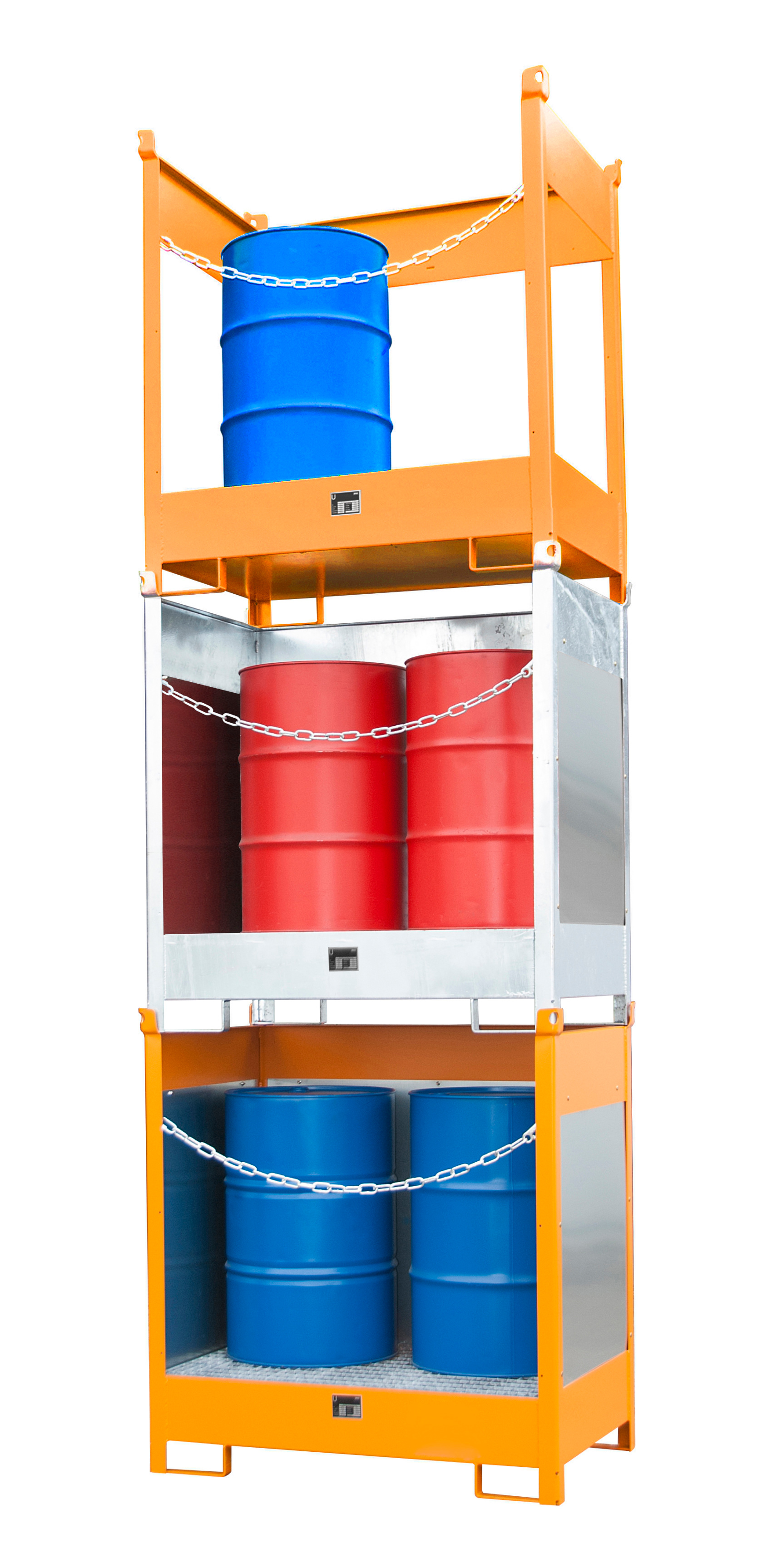 1 - Fass-Stapelpaletten Fass-Stapelpalette FSP-2 G, 210 l, feuerverzinkt