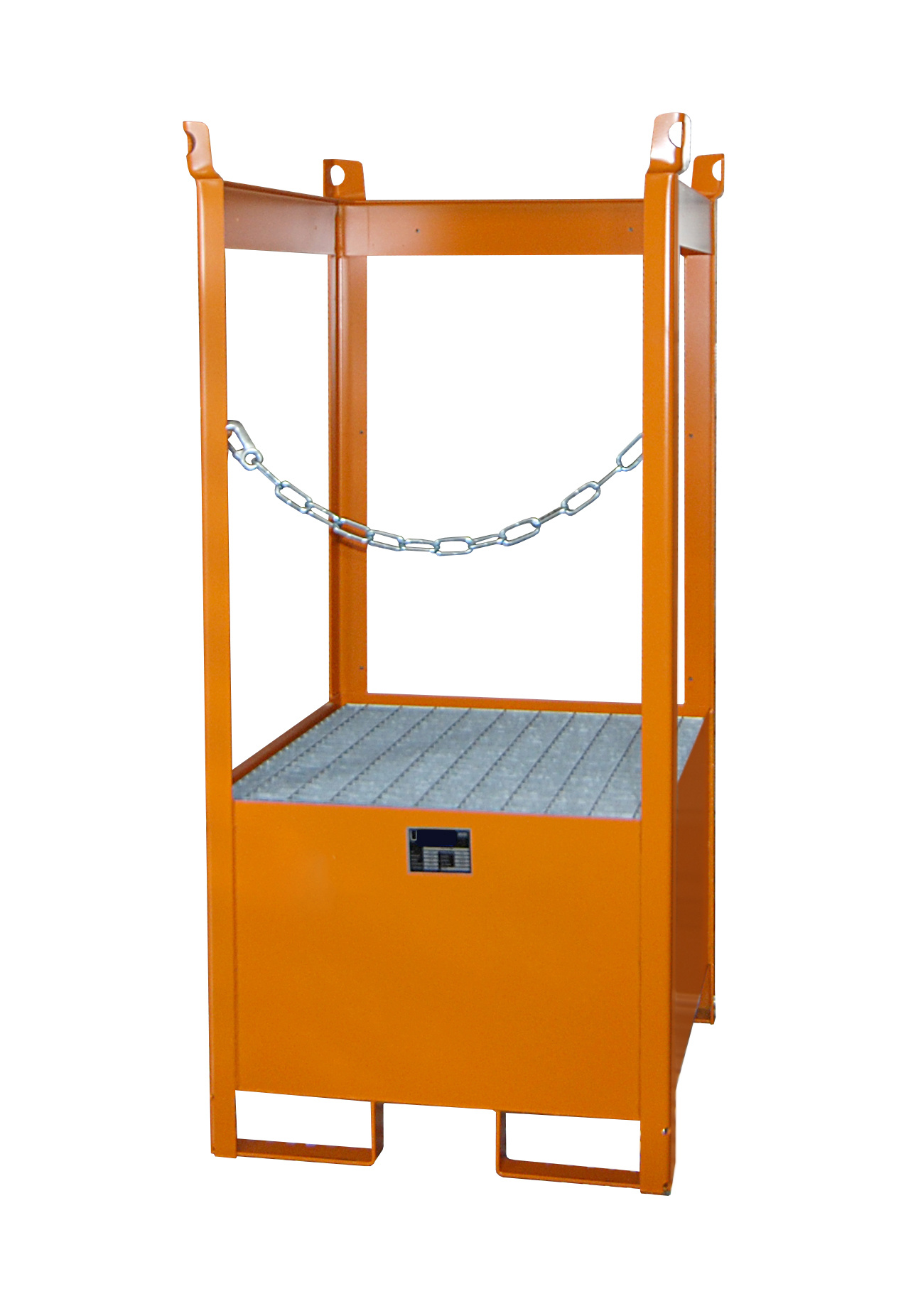1 - Fass-Stapelpaletten  Fass-Stapelpalette FSP-1, 210 l, lackiert, RAL 2000 Gelborange