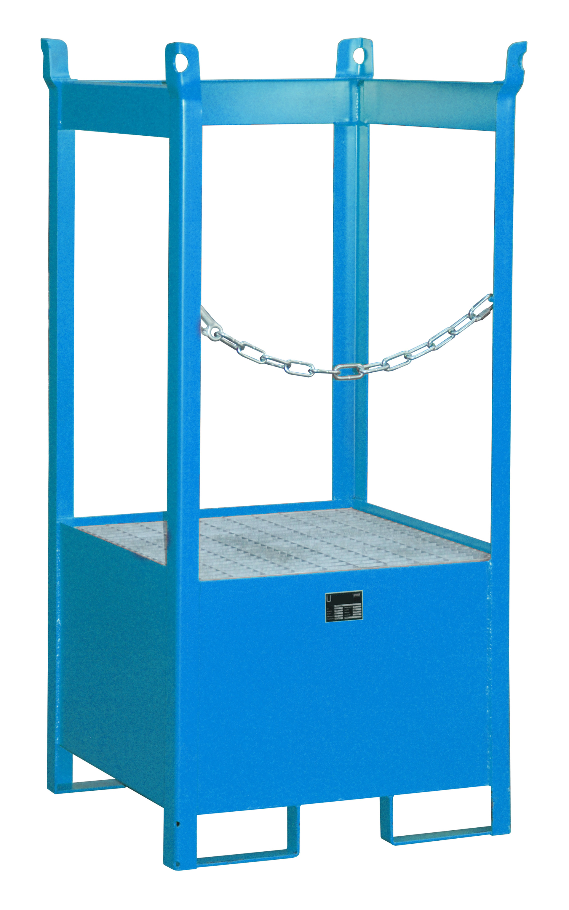 1 - Fass-Stapelpaletten Fass-Stapelpalette FSP-1, 210 l, lackiert, RAL 5012 Lichtblau