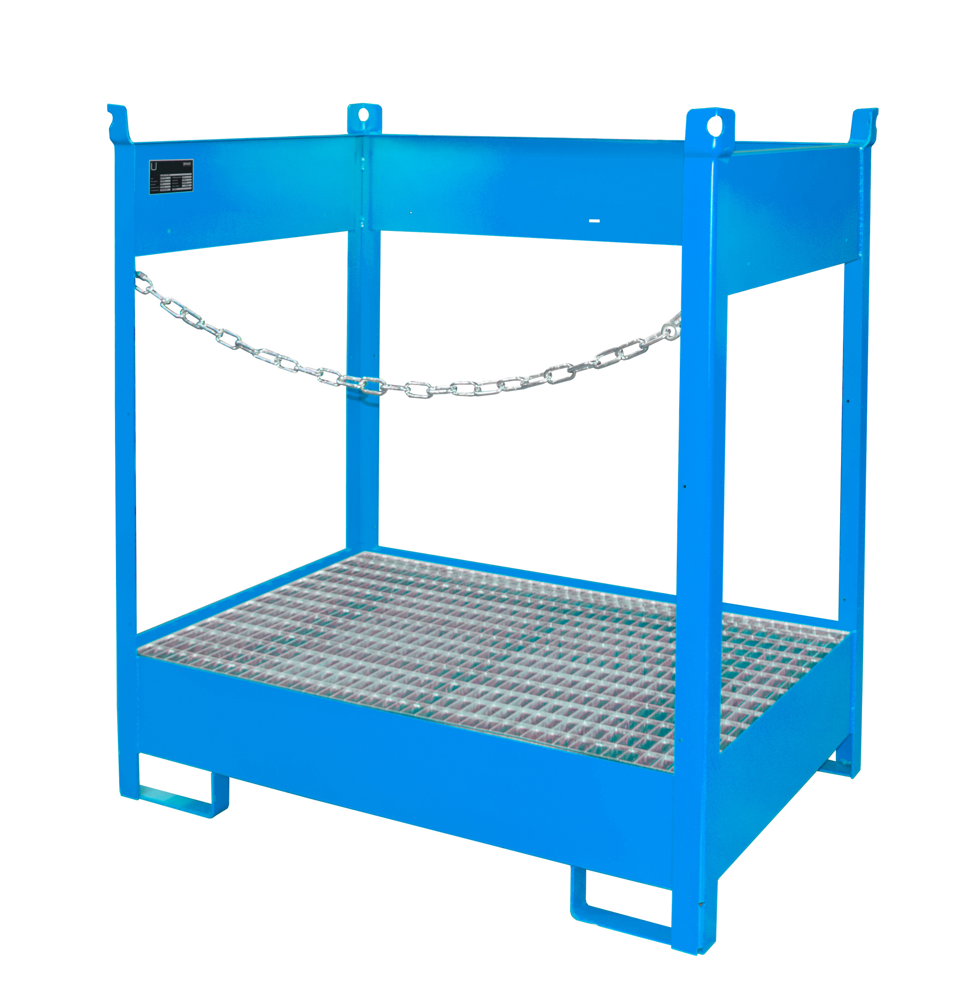 Fass-Stapelpaletten  Fass-Stapelpalette FSP-2, 210 l, lackiert, RAL 5012 Lichtblau