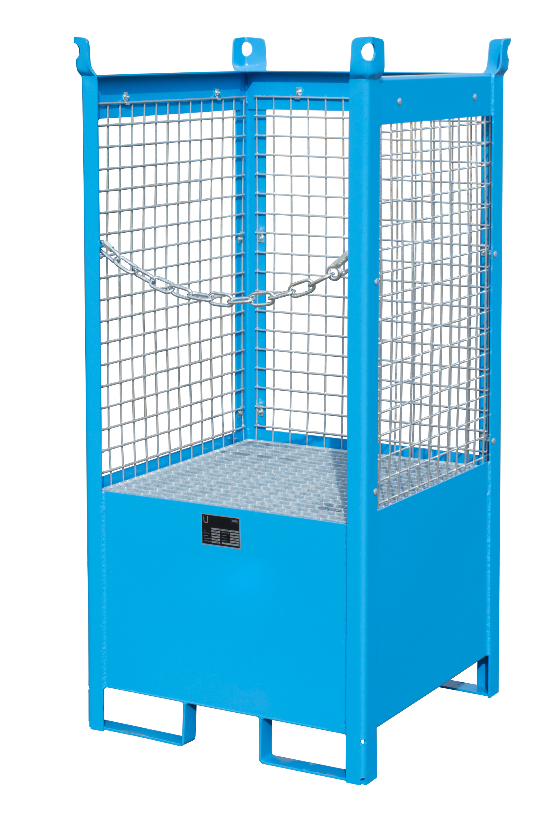 1 - Fass-Stapelpaletten Fass-Stapelpalette FSP-1 D, 210 l, lackiert, RAL 5012 Lichtblau