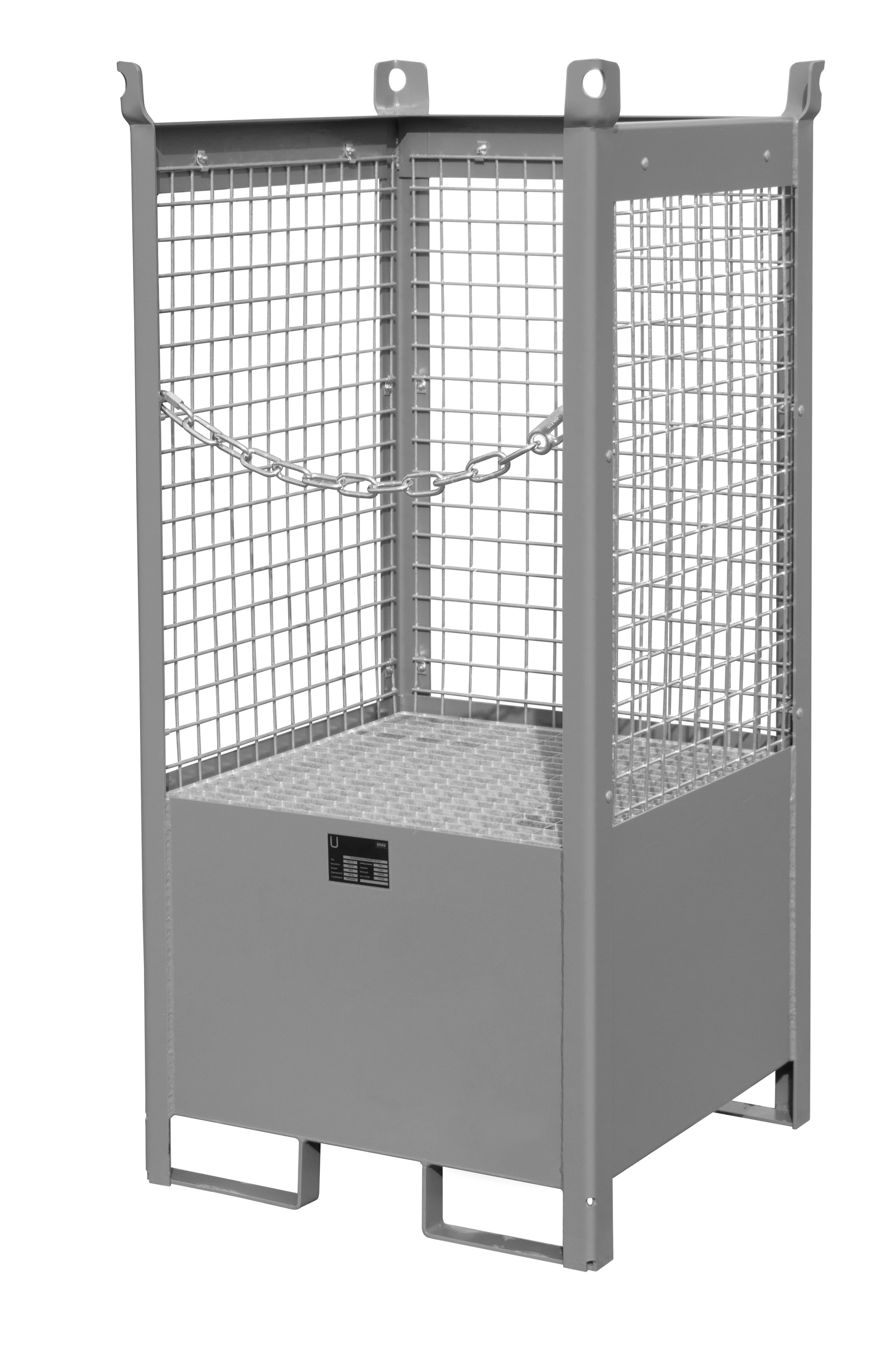 1 - Fass-Stapelpaletten Fass-Stapelpalette FSP-1 D, 210 l, lackiert, RAL 7005 Mausgrau