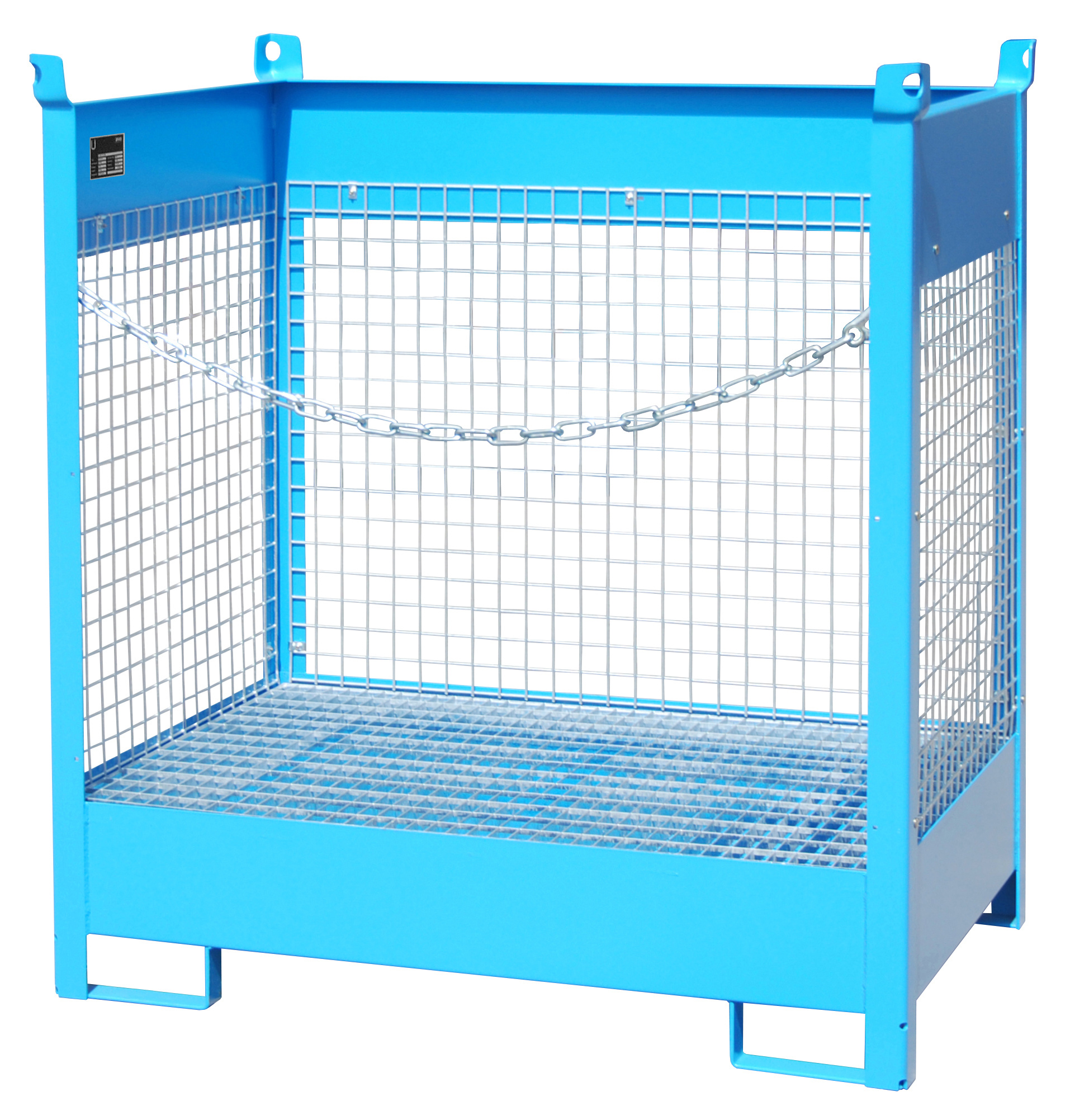 1 - Fass-Stapelpaletten Fass-Stapelpalette FSP-2 D, 210 l, lackiert, RAL 5012 Lichtblau