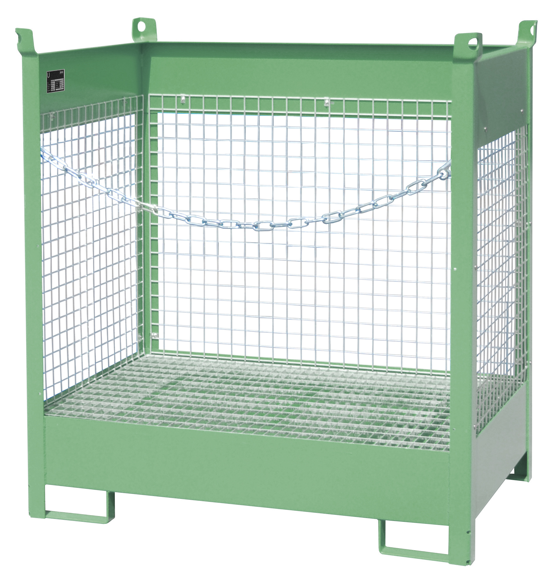 1 - Fass-Stapelpaletten Fass-Stapelpalette FSP-2 D, 210 l, lackiert, RAL 6011 Resedagrün