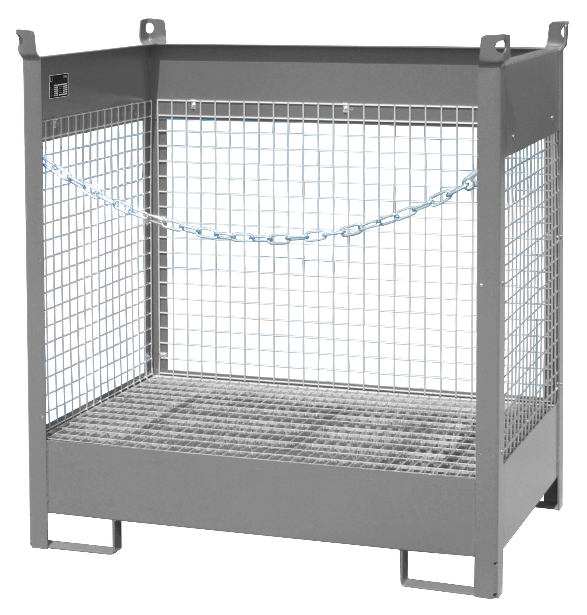 1 - Fass-Stapelpaletten Fass-Stapelpalette FSP-2 D, 210 l, lackiert, RAL 7005 Mausgrau