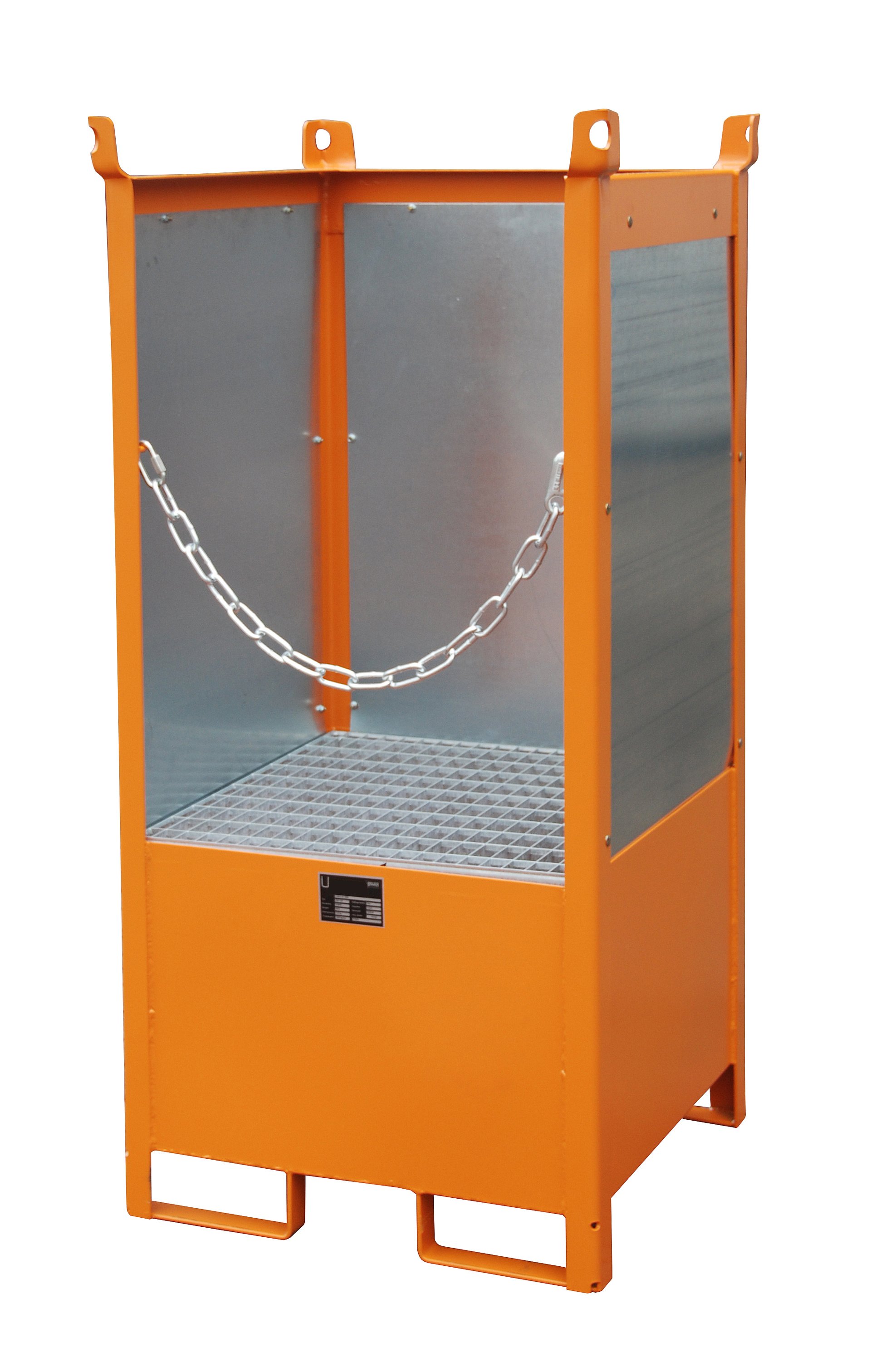 1 - Fass-Stapelpaletten  Fass-Stapelpalette FSP-1 G, 210 l, lackiert, RAL 2000 Gelborange