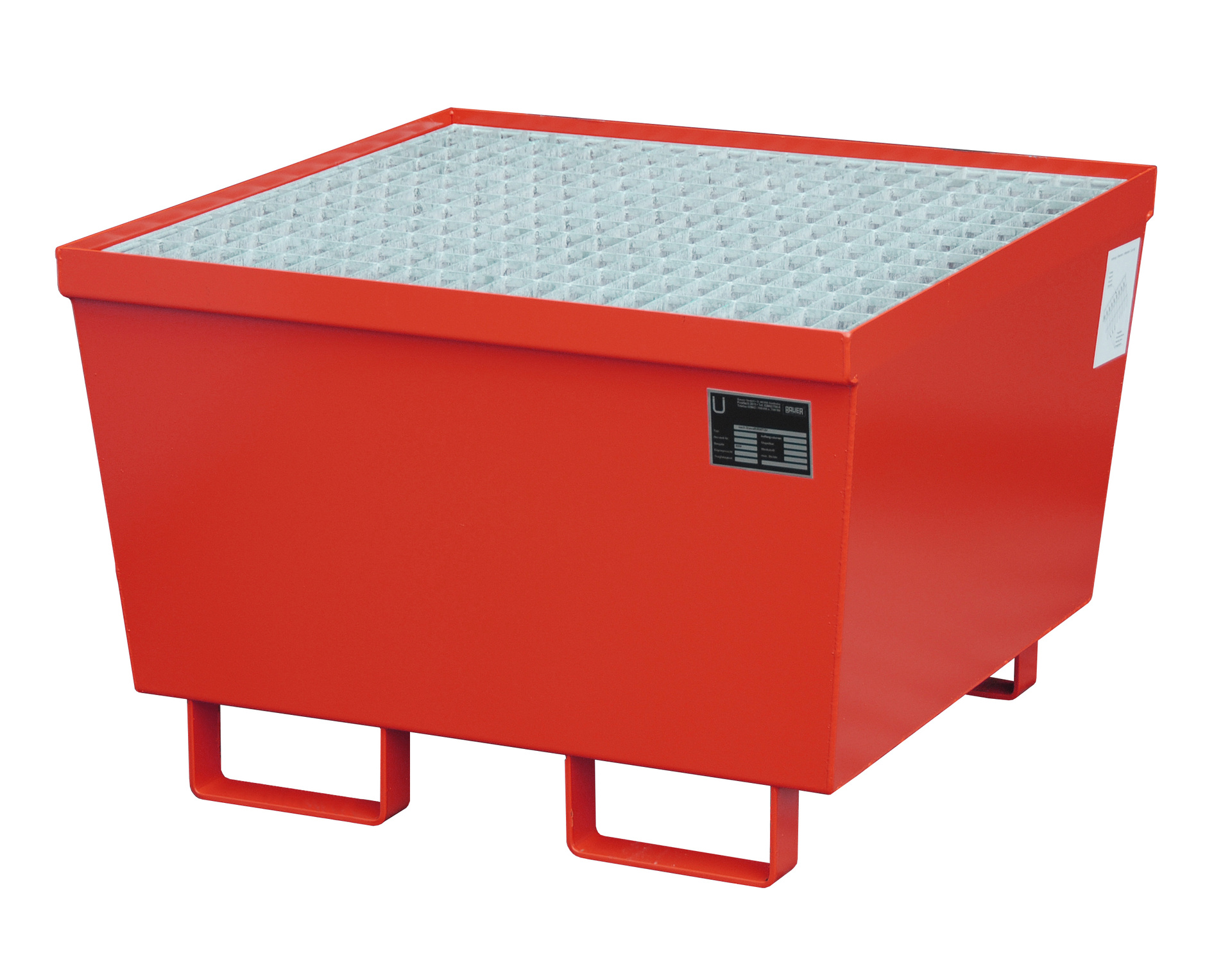 1 - Auffangwannen  Auffangwanne AM-1, 215 l, lackiert, RAL 3000 Feuerrot