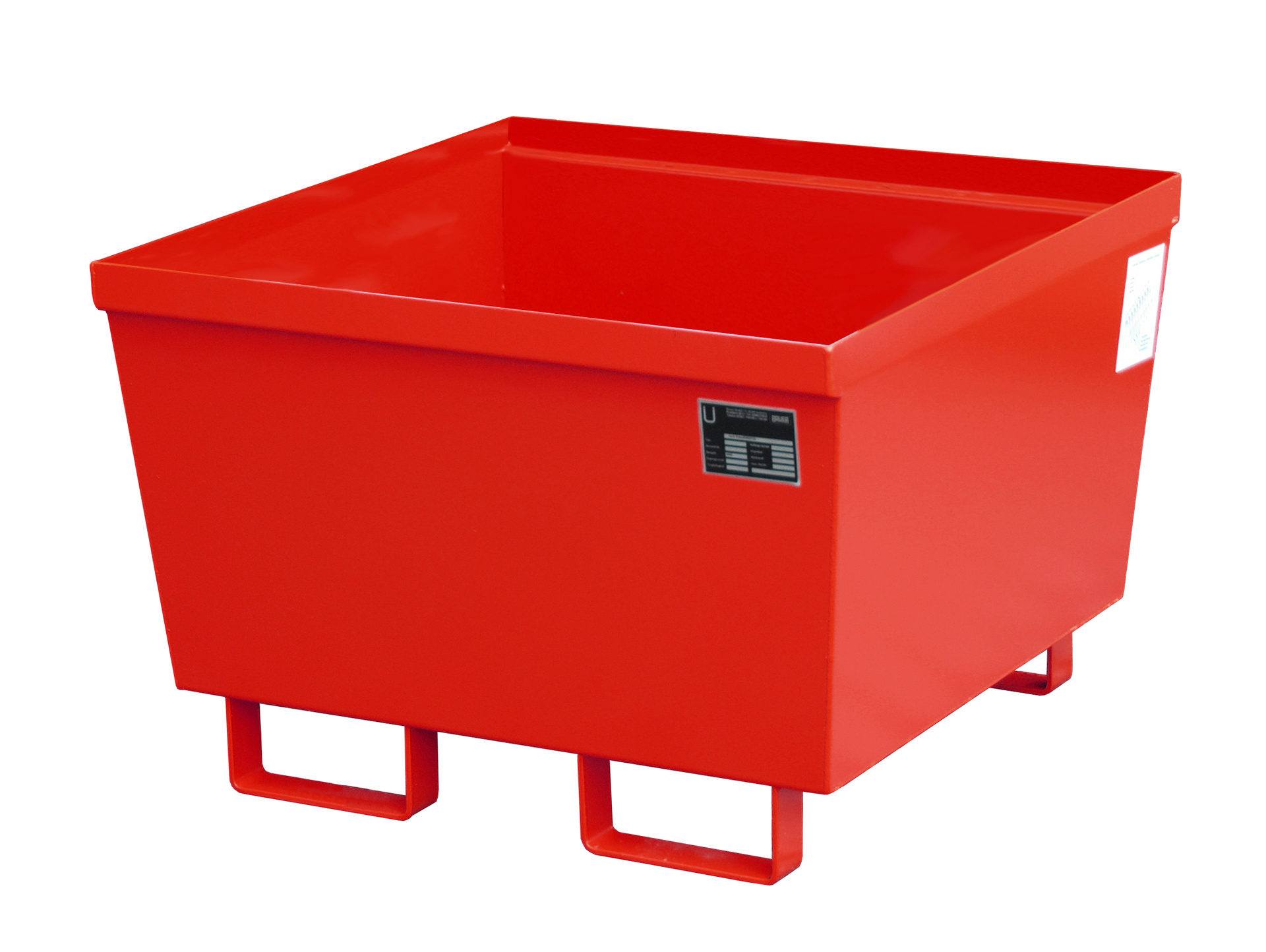 1 - Auffangwannen Auffangwanne AO-1, 229 l, lackiert, RAL 3000 Feuerrot