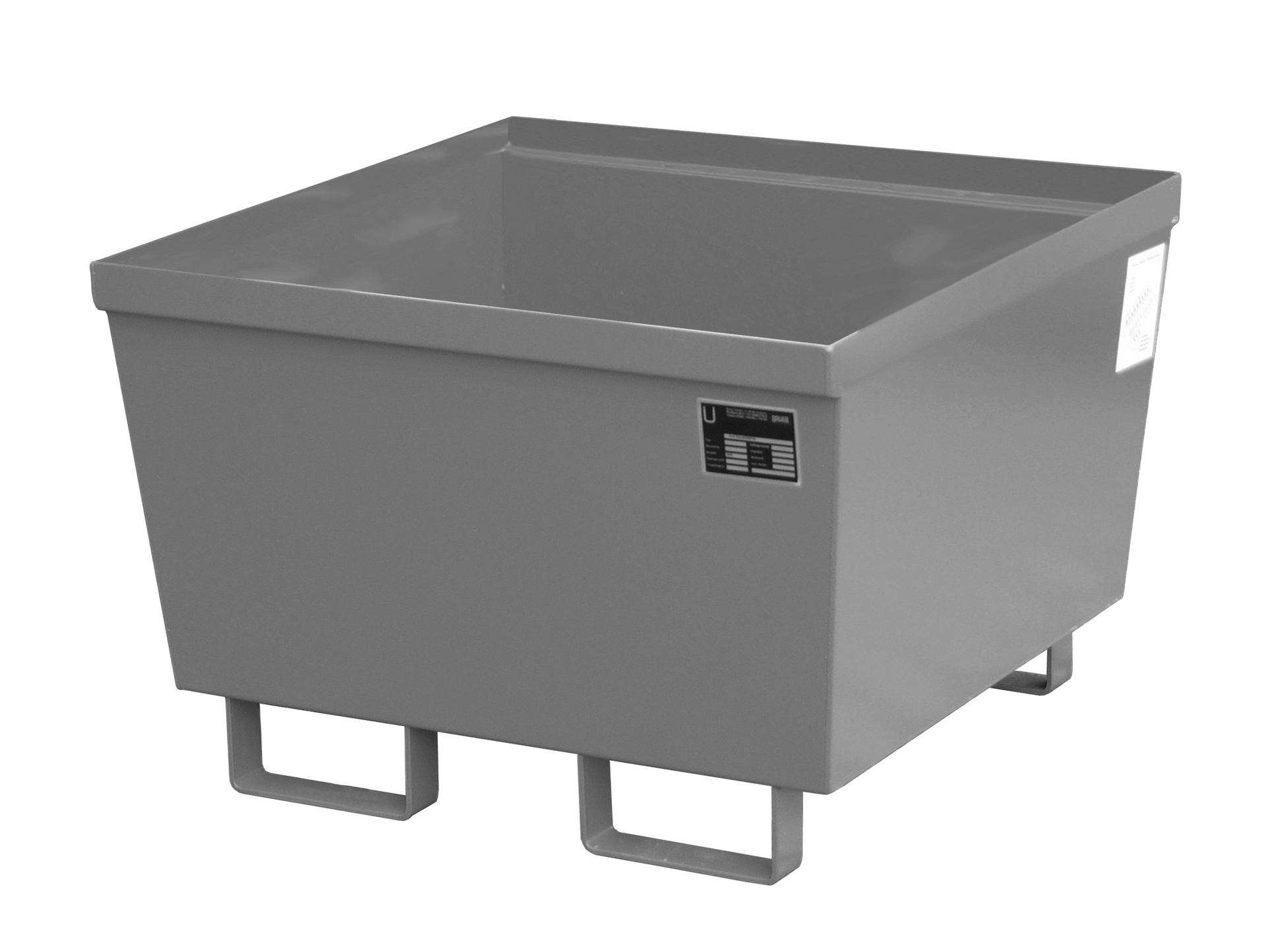 1 - Auffangwannen  Auffangwanne AO-1, 229 l, lackiert, RAL 7005 Mausgrau