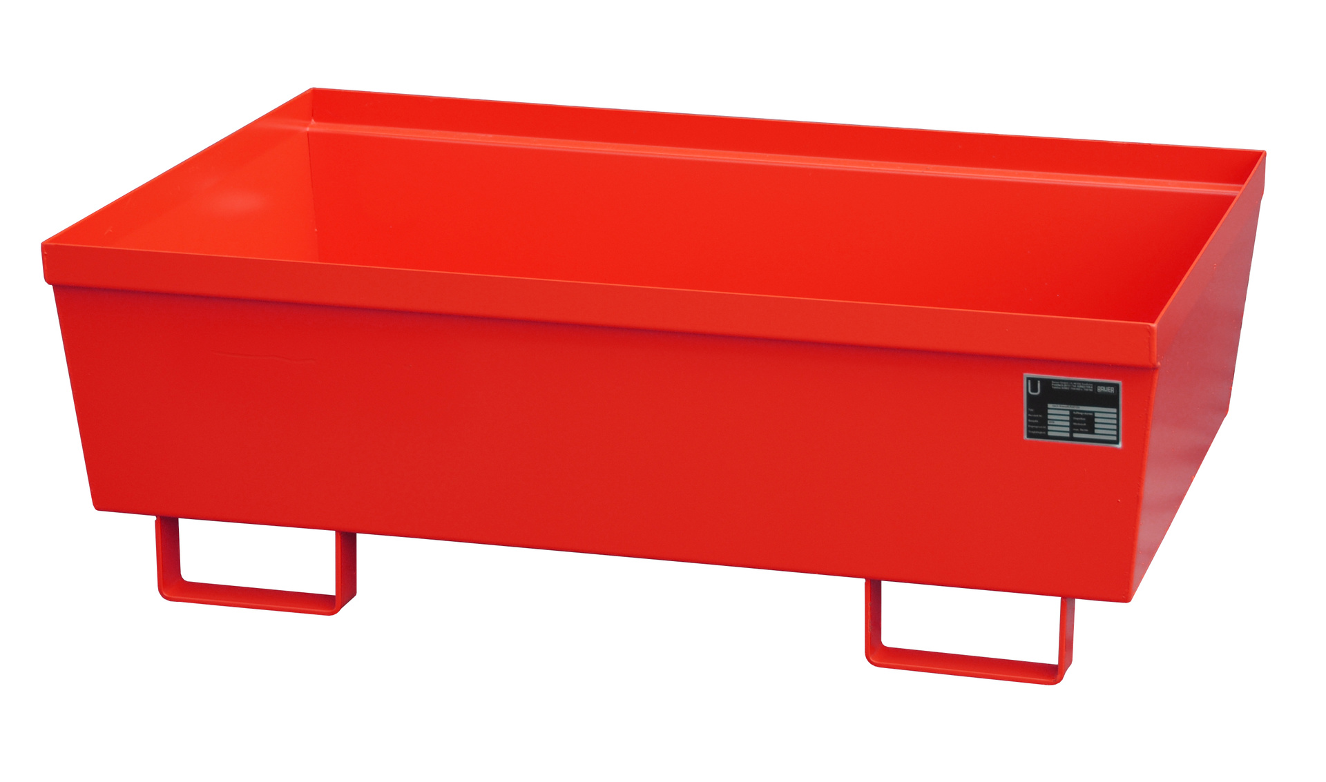 1 - Auffangwannen Auffangwanne AO-2, 246 l, lackiert, RAL 3000 Feuerrot