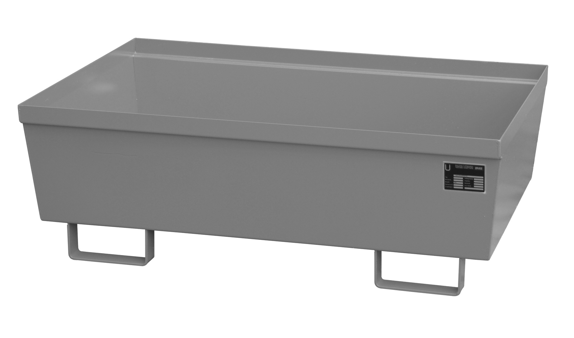 1 - Auffangwannen  Auffangwanne AO-2, 246 l, lackiert, RAL 7005 Mausgrau