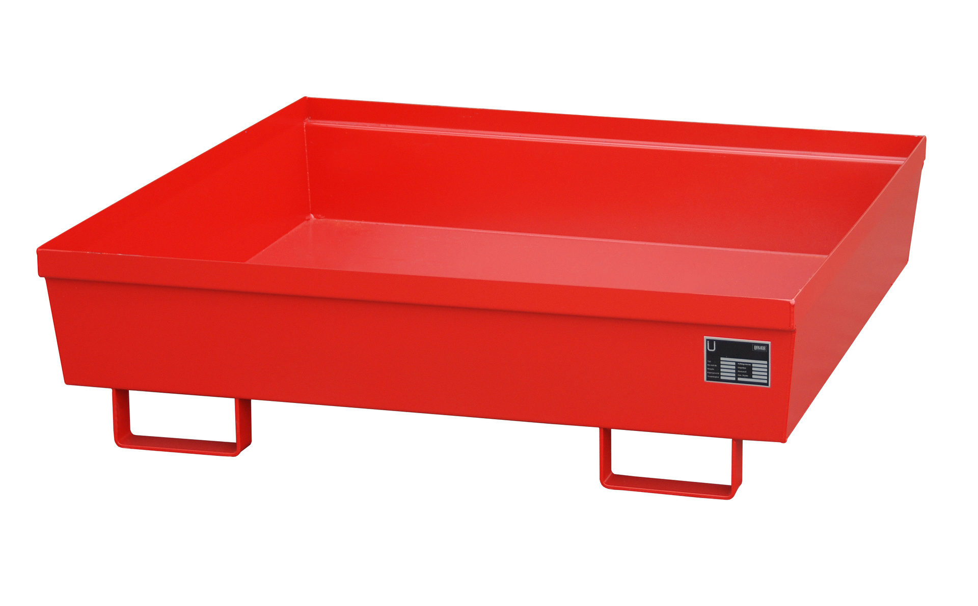 1 - Auffangwannen  Auffangwanne AO-4/A, 280 l, lackiert, RAL 3000 Feuerrot