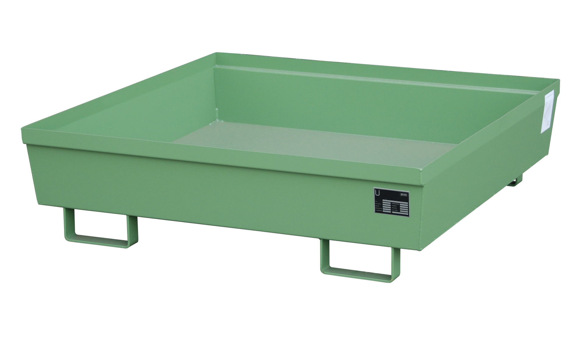 1 - Auffangwannen Auffangwanne AO-4/A, 280 l, lackiert, RAL 6011 Resedagrün