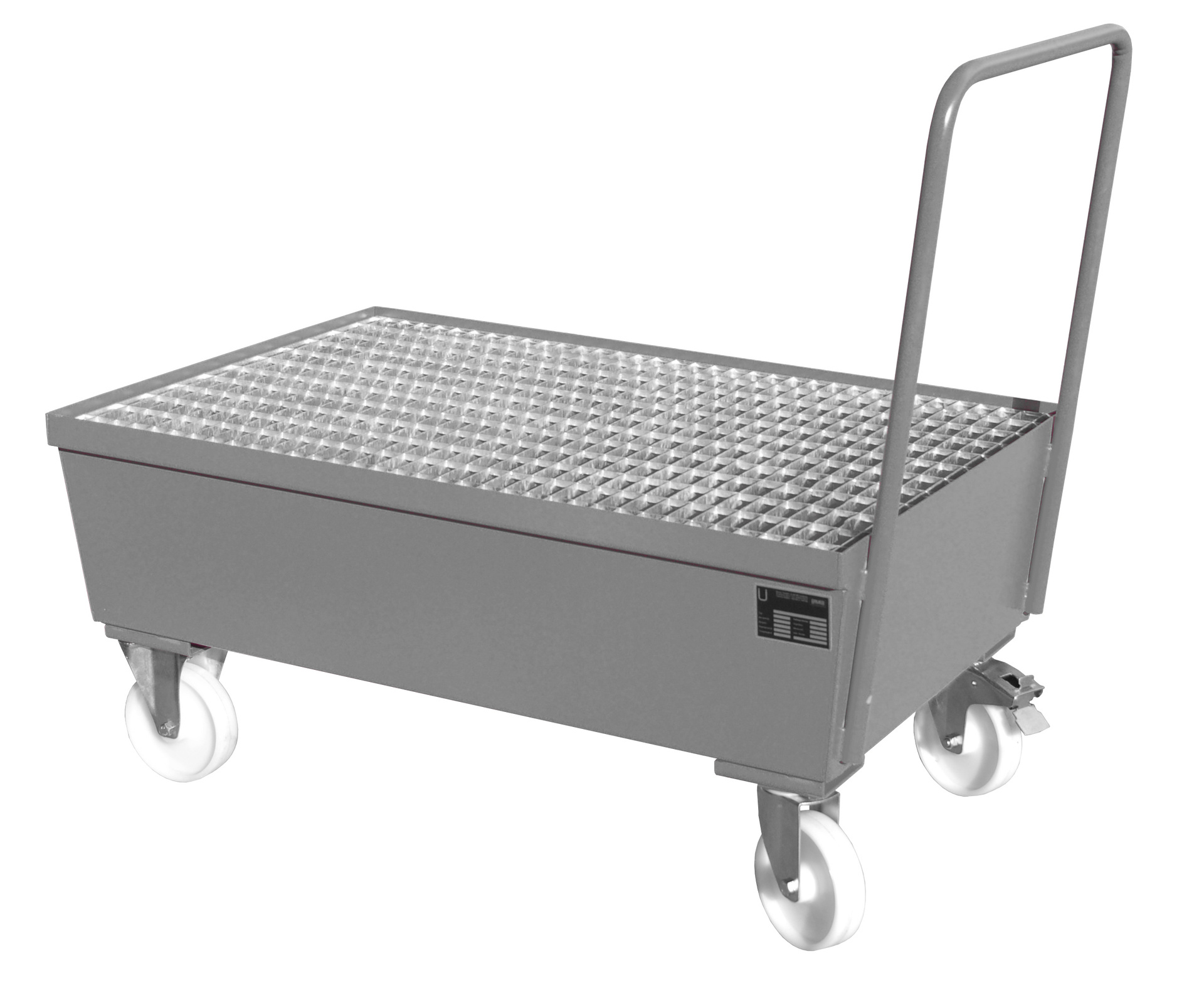 1 - Auffangwannen Fahrbare Auffangwanne AW-F 2, 225 l, lackiert, RAL 7005 Mausgrau