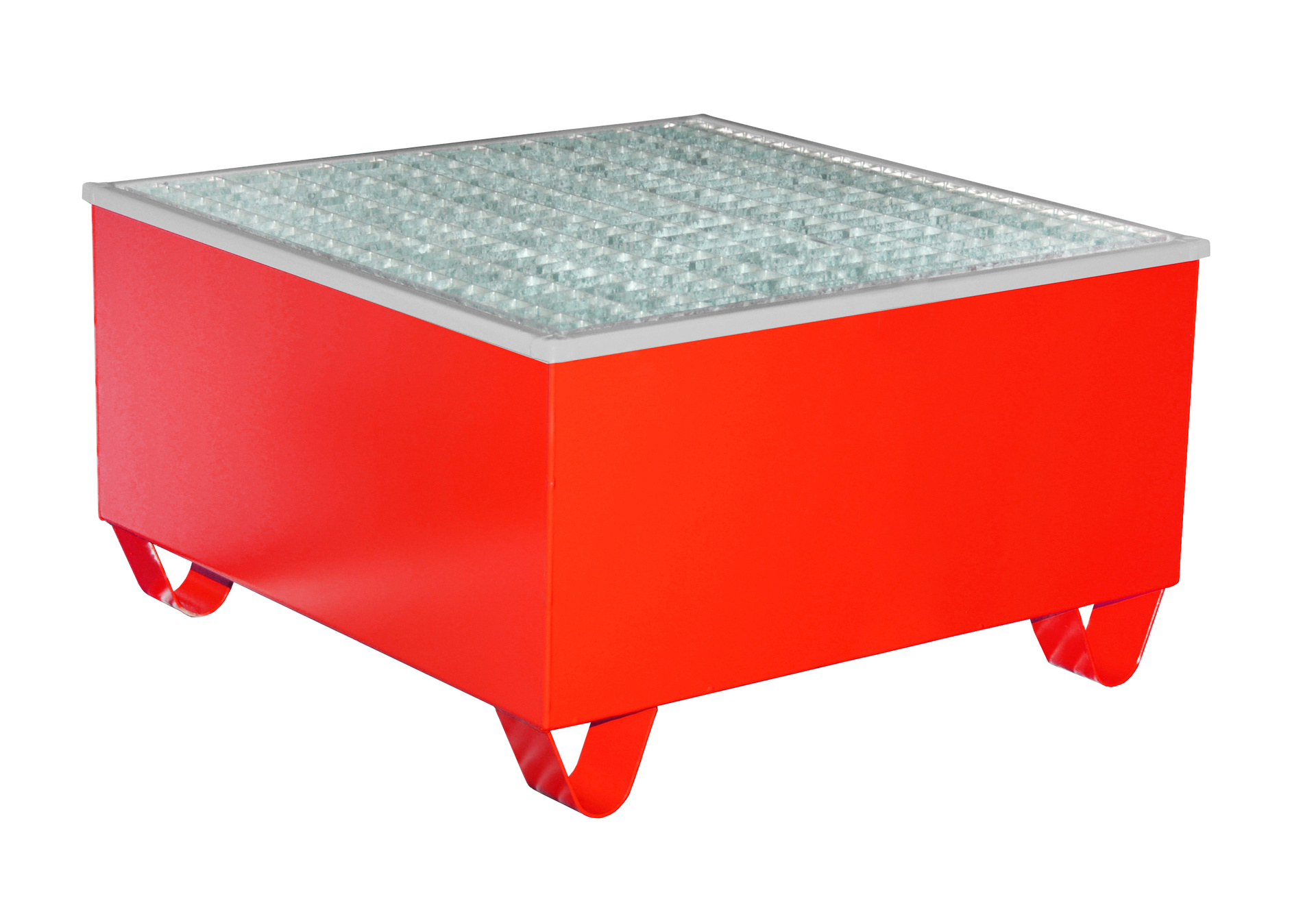 1 - Auffangwannen  Auffangwanne AW-1/PE, 200 l, lackiert, RAL 3000 Feuerrot