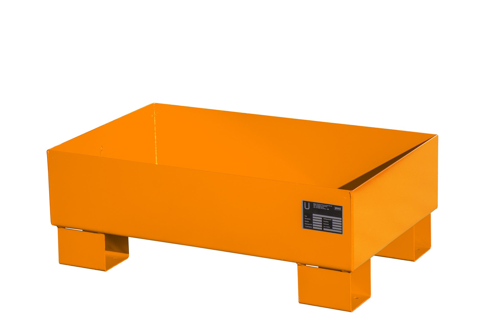 Auffangwannen  Auffangwanne AW 60-1, 65 l, lackiert, RAL 2000 Gelborange