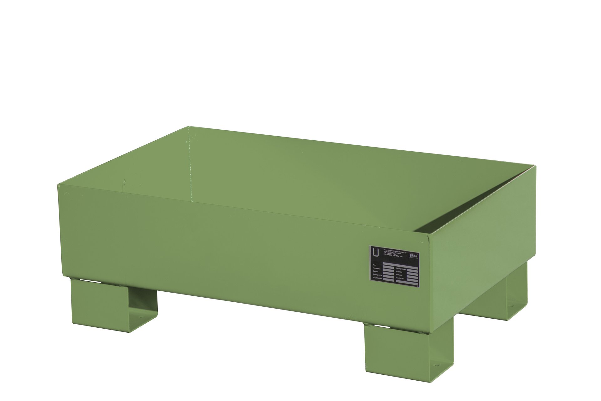 1 - Auffangwannen Auffangwanne AW 60-1, 65 l, lackiert, RAL 6011 Resedagrün