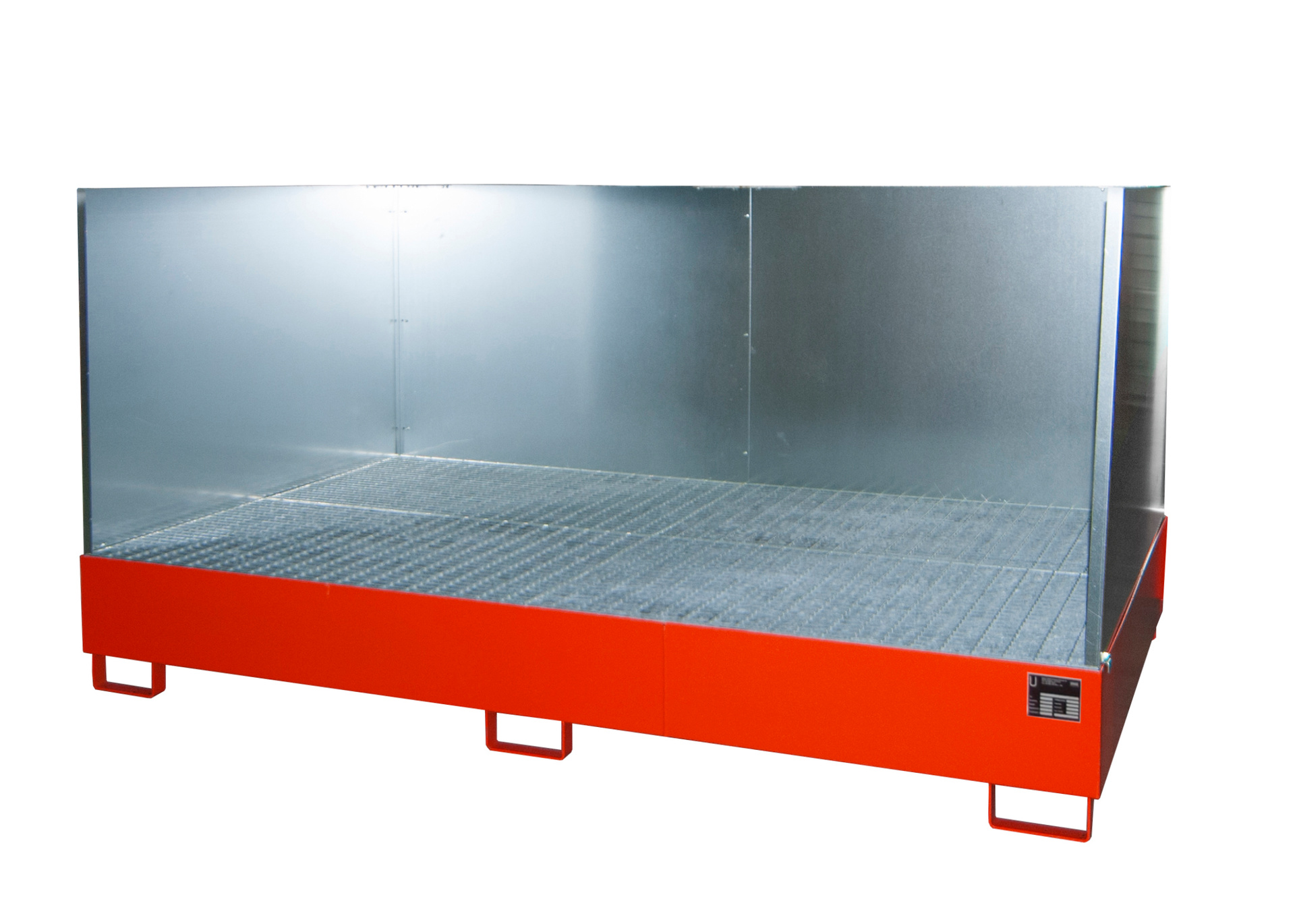 1 - Auffangwannen  Auffangwanne AW 1000-10F/SW, 1.000 l, lackiert, RAL 3000 Feuerrot