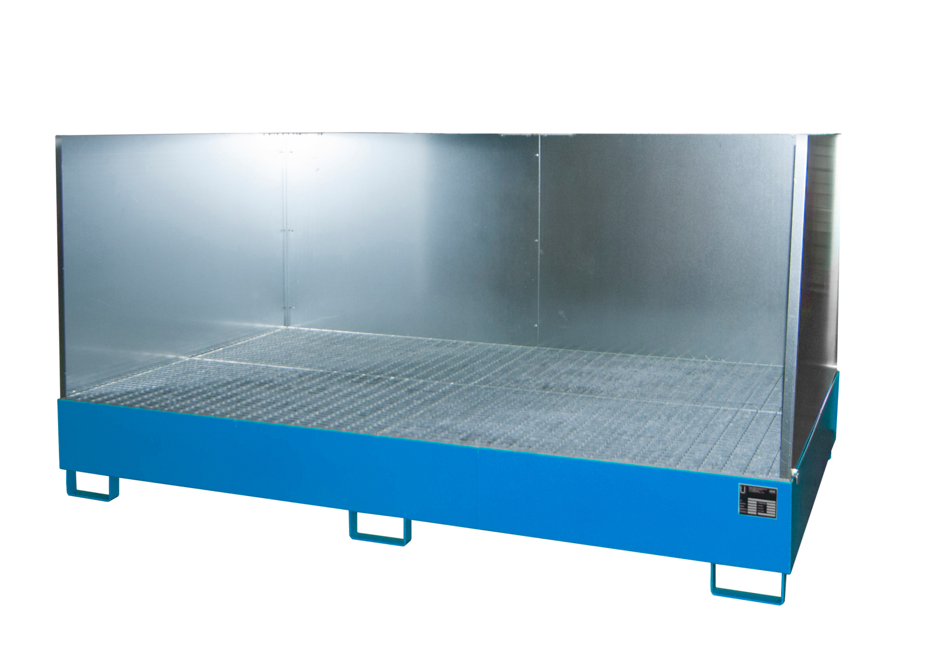 1 - Auffangwannen  Auffangwanne AW 1000-10F/SW, 1.000 l, lackiert, RAL 5012 Lichtblau