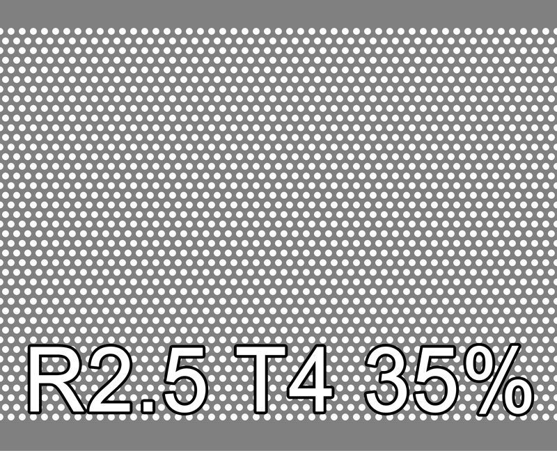 1 - Lochblech Edelstahl 1.4307 1000x2000x1 R2.5 T4 35.1%