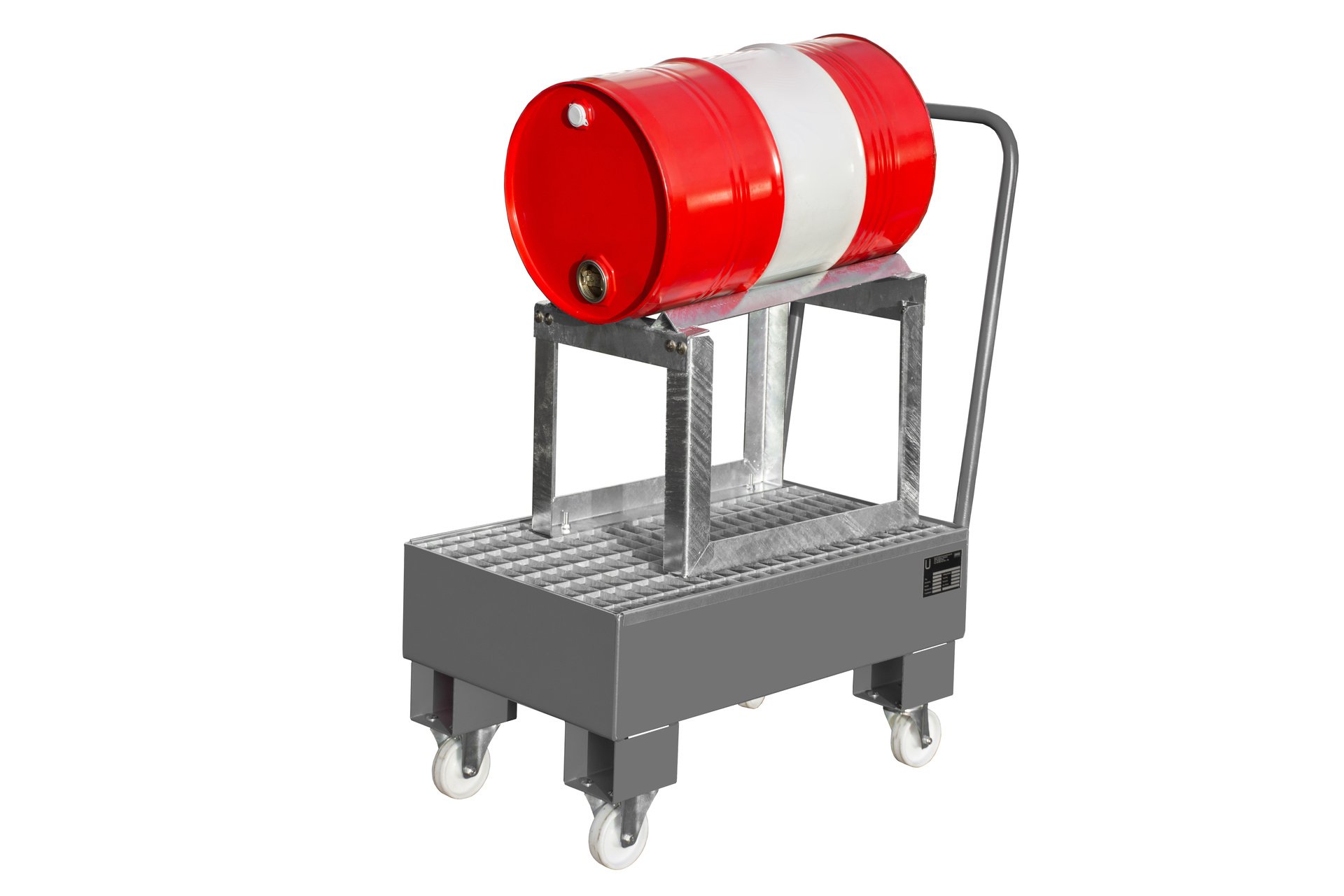 1 - Auffangwannen Fahrbare Auffangwanne AW 60-1 SRF, 61 l, lackiert, RAL 7005 Mausgrau