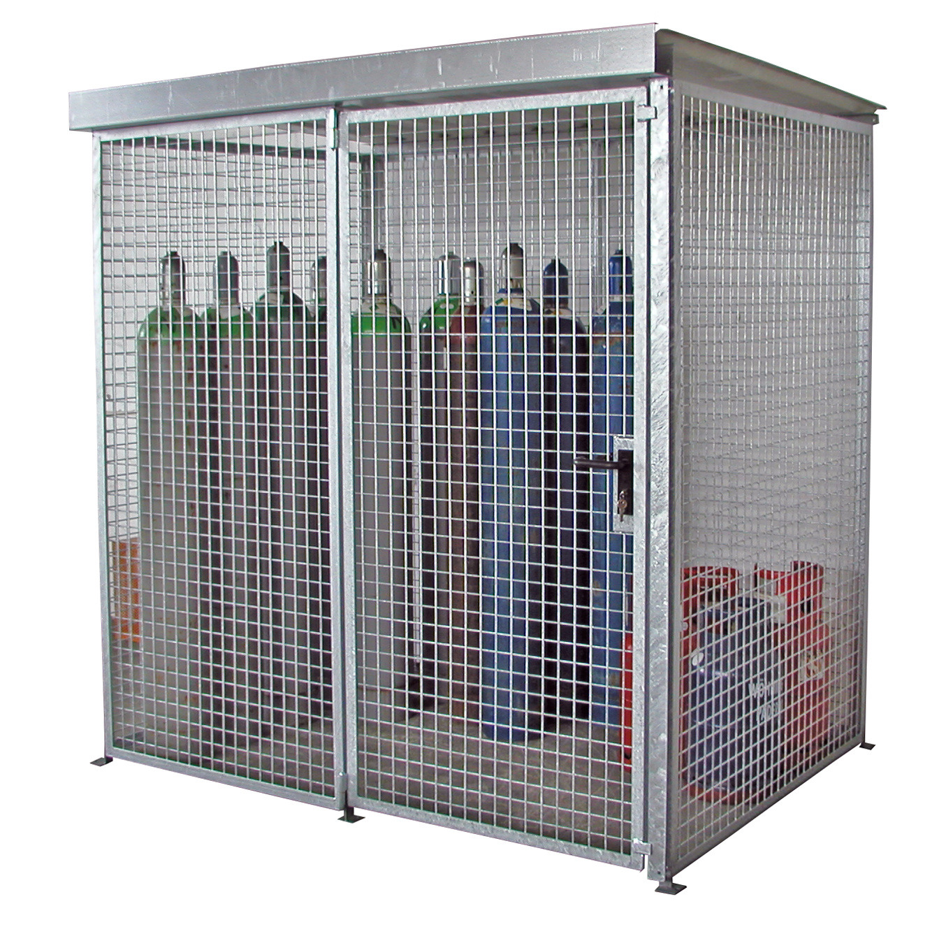 1 - Gasflaschen-Lagerung Gasflaschen-Container GFC-M2/D, für 48 Gasflaschen, feuerverzinkt