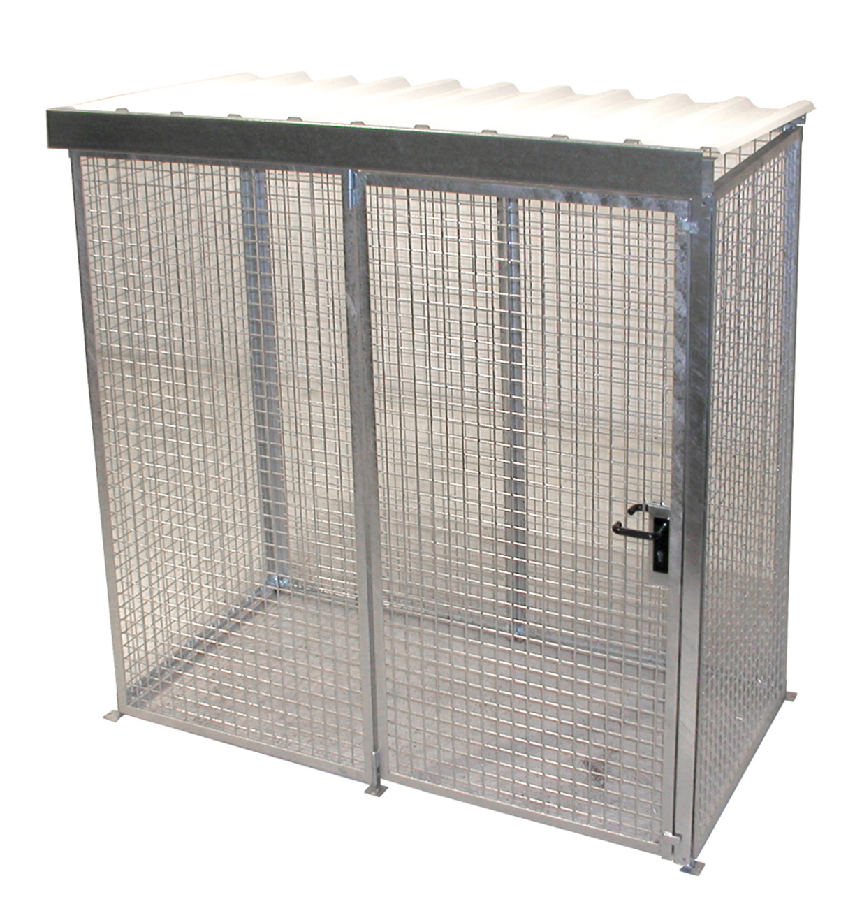 1 - Gasflaschen-Lagerung Gasflaschen-Container GFC-M1/D, für 32 Gasflaschen, feuerverzinkt