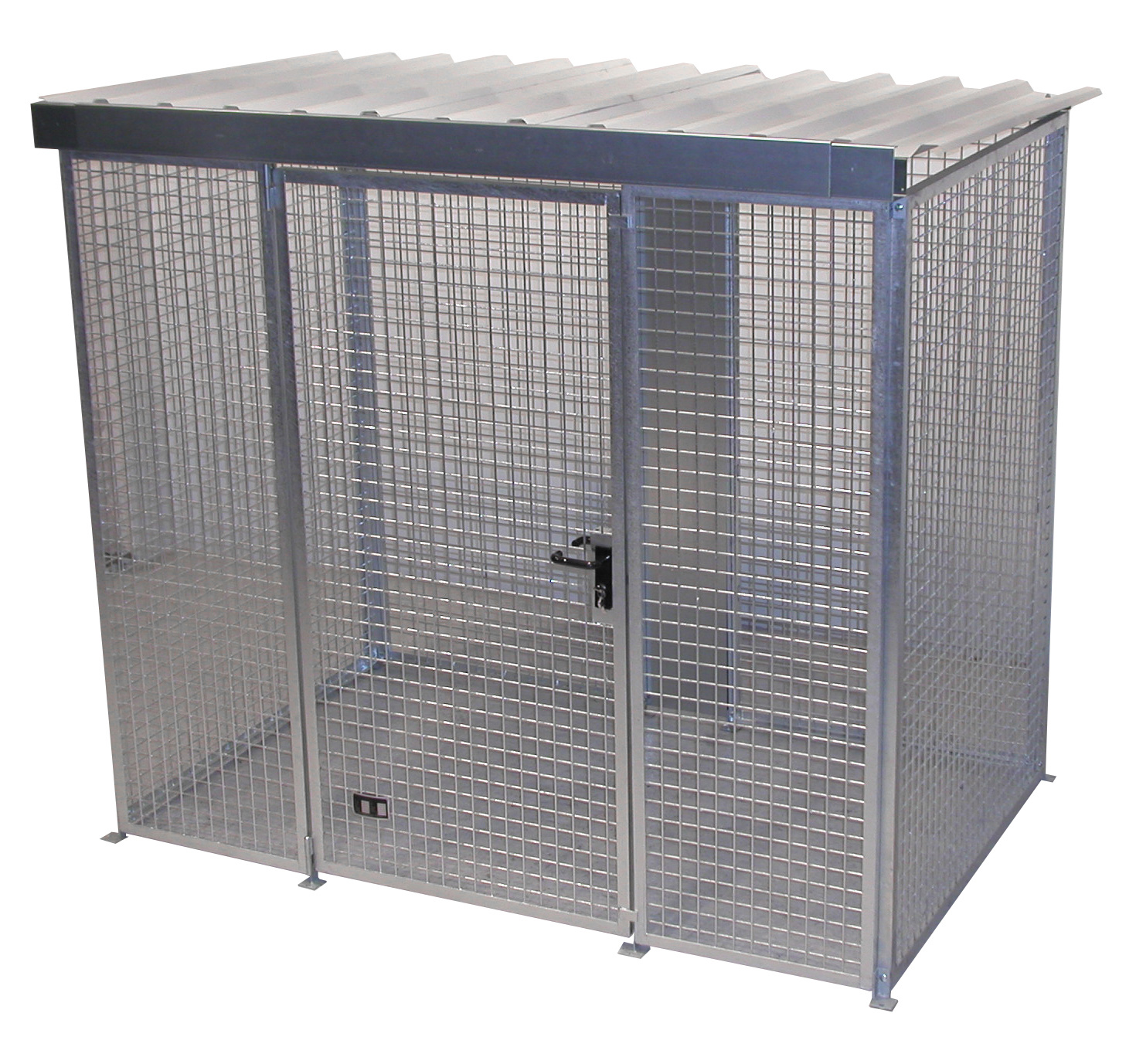 1 - Gasflaschen-Lagerung Gasflaschen-Container GFC-M3/D, für 60 Gasflaschen, feuerverzinkt