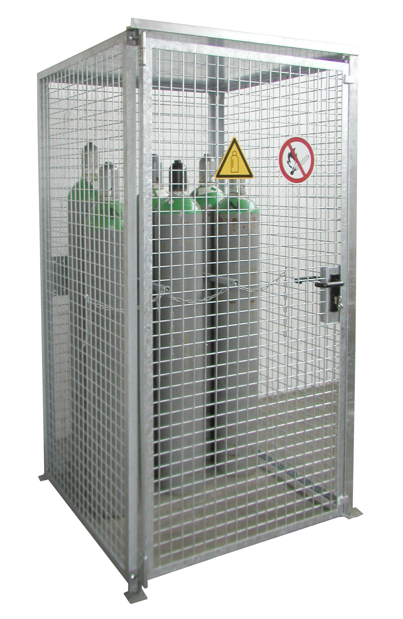 1 - Gasflaschen-Lagerung  Gasflaschen-Container GFC-M0/D, für 16 Gasflaschen, feuerverzinkt