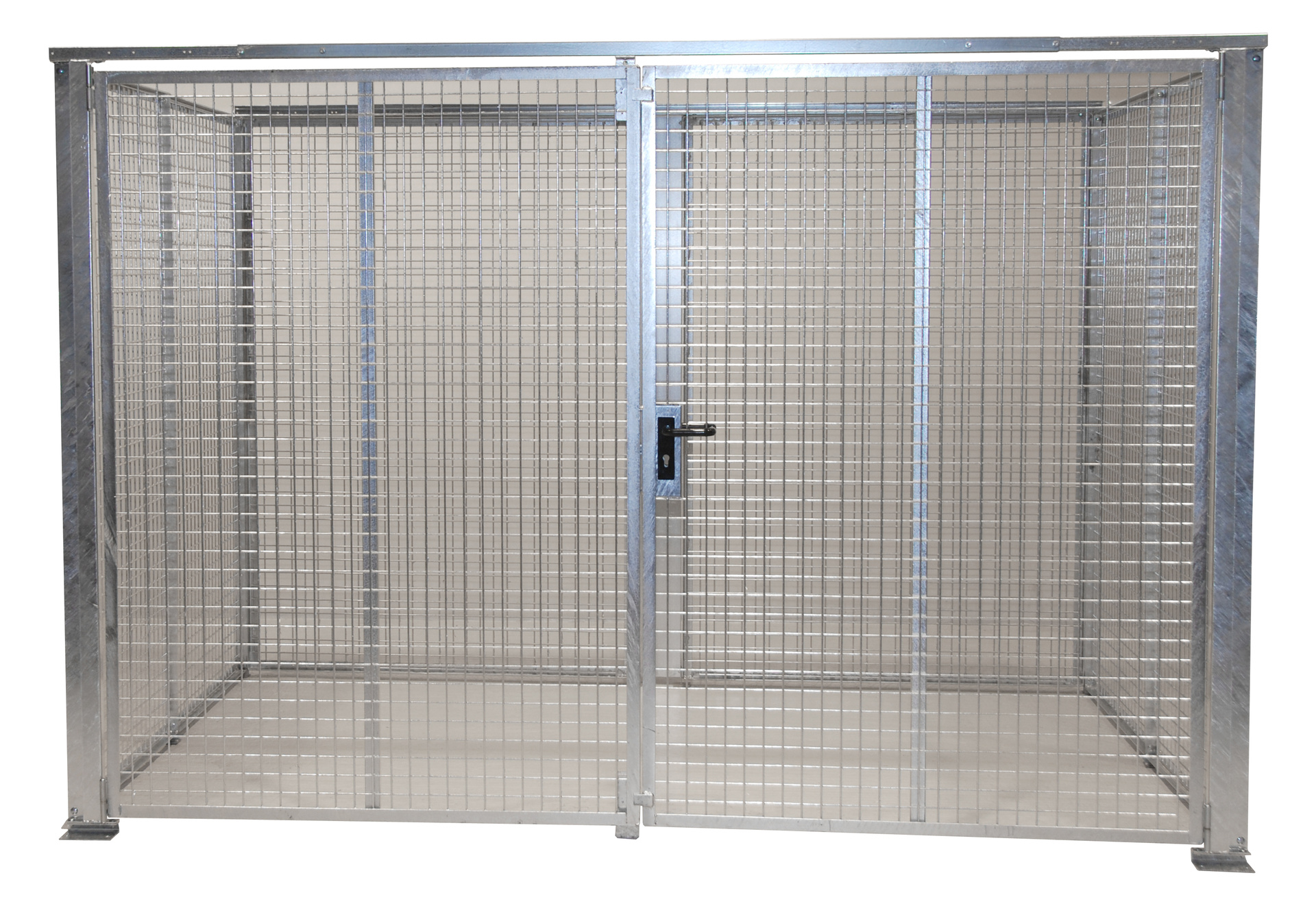 1 - Gasflaschen-Lagerung  Gasflaschen-Container GFC-M5-DF, für 104 Gasflaschen, feuerverzinkt
