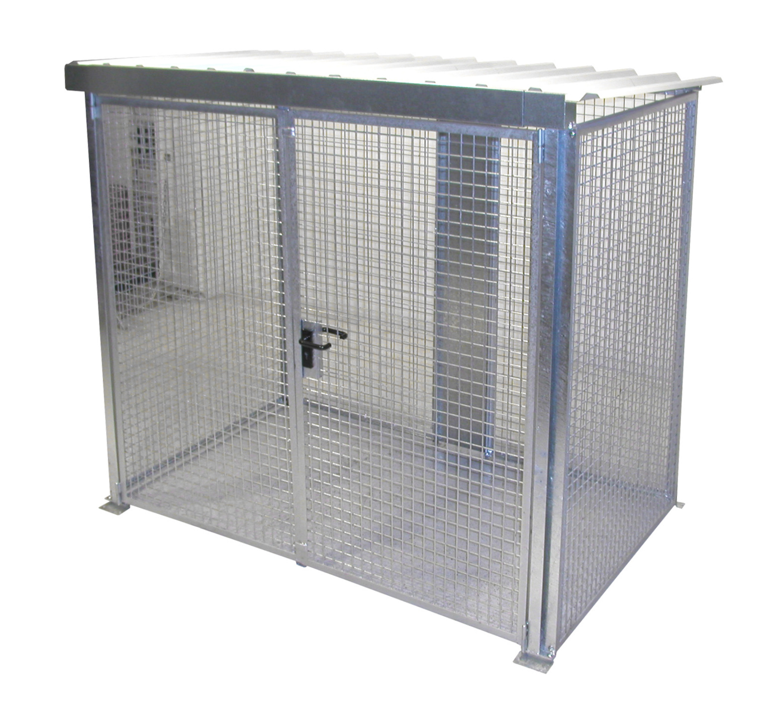 1 - Gasflaschen-Lagerung Gasflaschen-Container GFC-M3/D-DF, für 60 Gasflaschen, feuerverzinkt