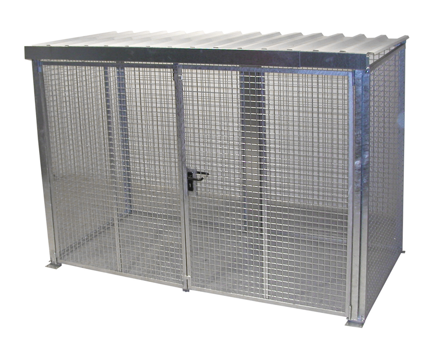 1 - Gasflaschen-Lagerung  Gasflaschen-Container GFC-M4/D-DF, für 78 Gasflaschen, feuerverzinkt