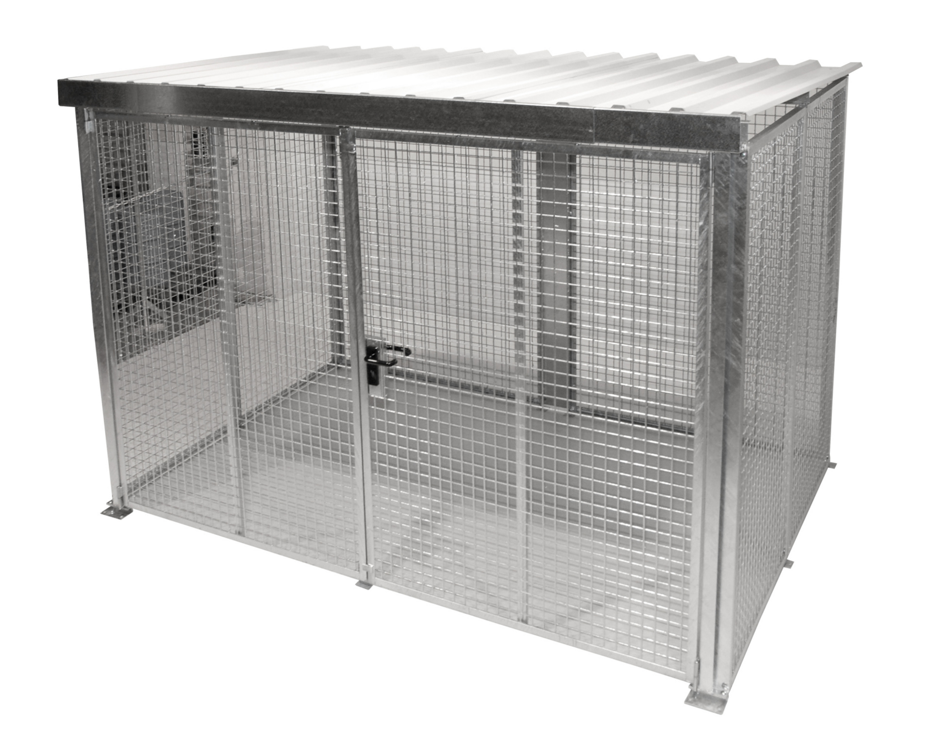1 - Gasflaschen-Lagerung Gasflaschen-Container GFC-M5/D-DF, für 104 Gasflaschen, feuerverzinkt