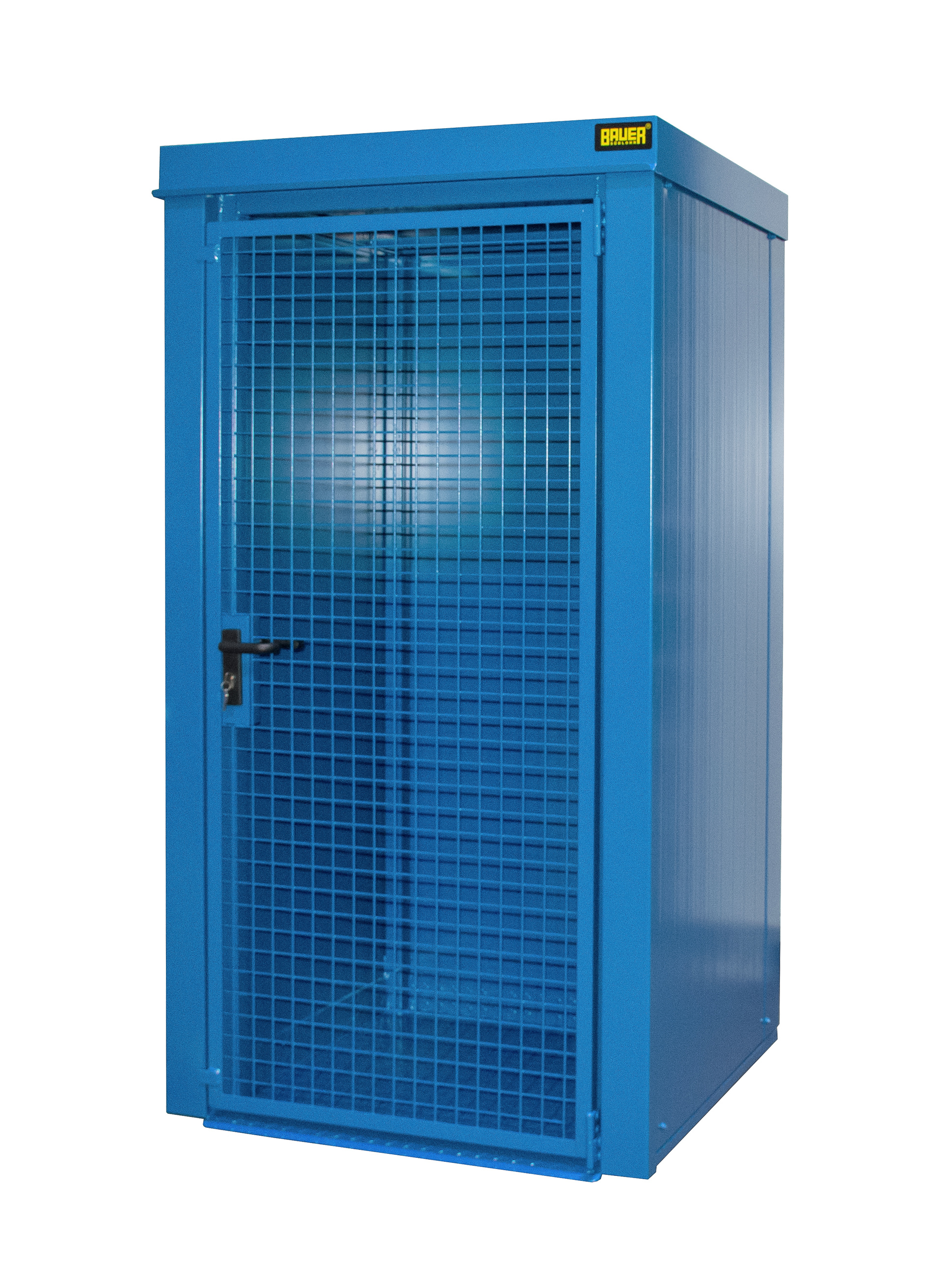 1 - Gasflaschen-Lagerung  Gasflaschen-Container GFC-B M0, für 12 Gasflaschen, lackiert, RAL 5012 Lichtblau