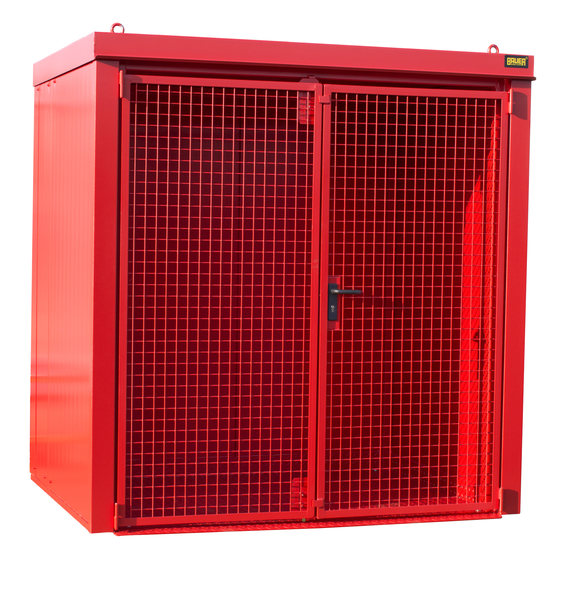 1 - Gasflaschen-Lagerung Gasflaschen-Container GFC-B M2, für 40 Gasflaschen, lackiert, RAL 3000 Feuerrot