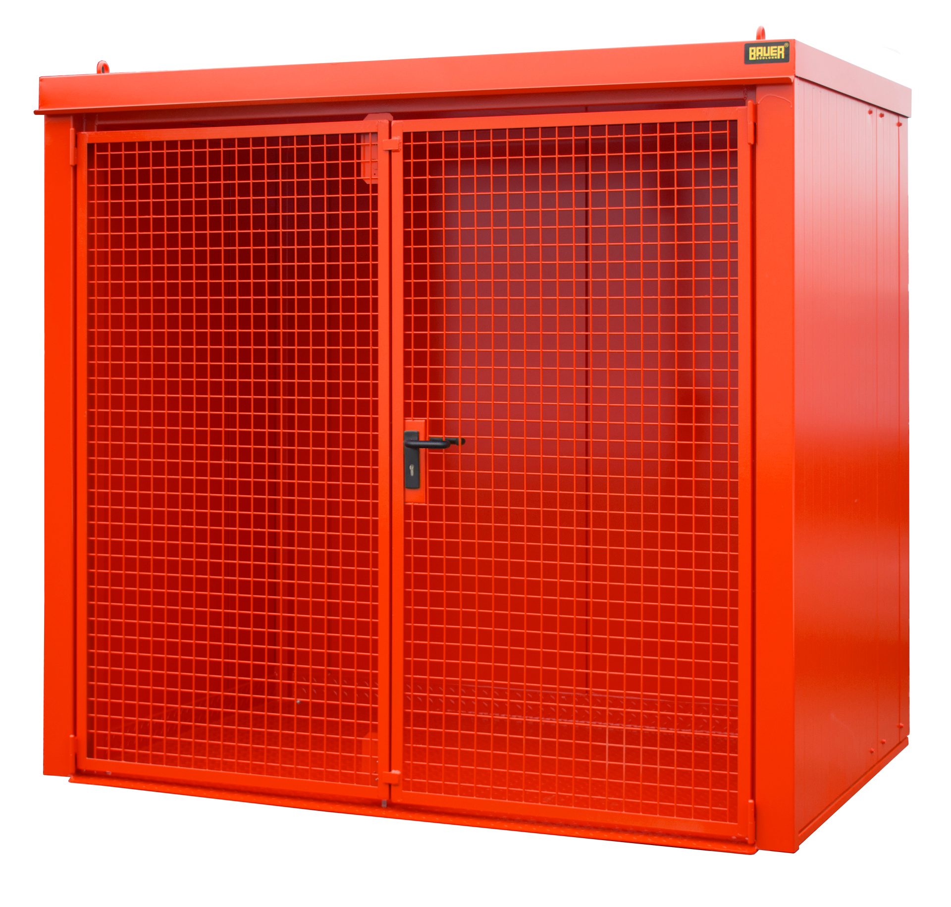 1 - Gasflaschen-Lagerung  Gasflaschen-Container GFC-B M3, für 46 Gasflaschen, lackiert, RAL 3000 Feuerrot