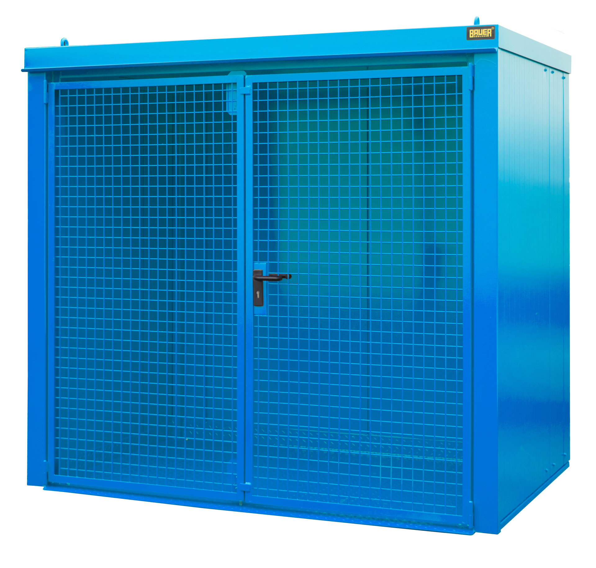 1 - Gasflaschen-Lagerung Gasflaschen-Container GFC-B M3, für 46 Gasflaschen, lackiert, RAL 5012 Lichtblau