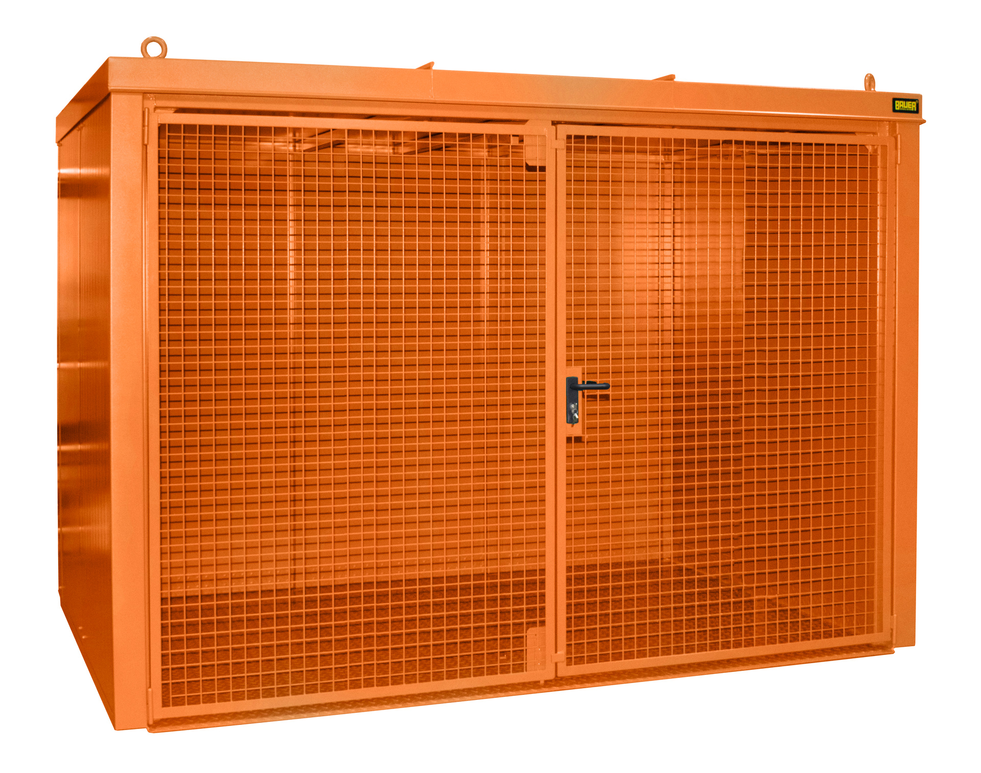 1 - Gasflaschen-Lagerung Gasflaschen-Container GFC-B M4, für 60 Gasflaschen, lackiert, RAL 2000 Gelborange